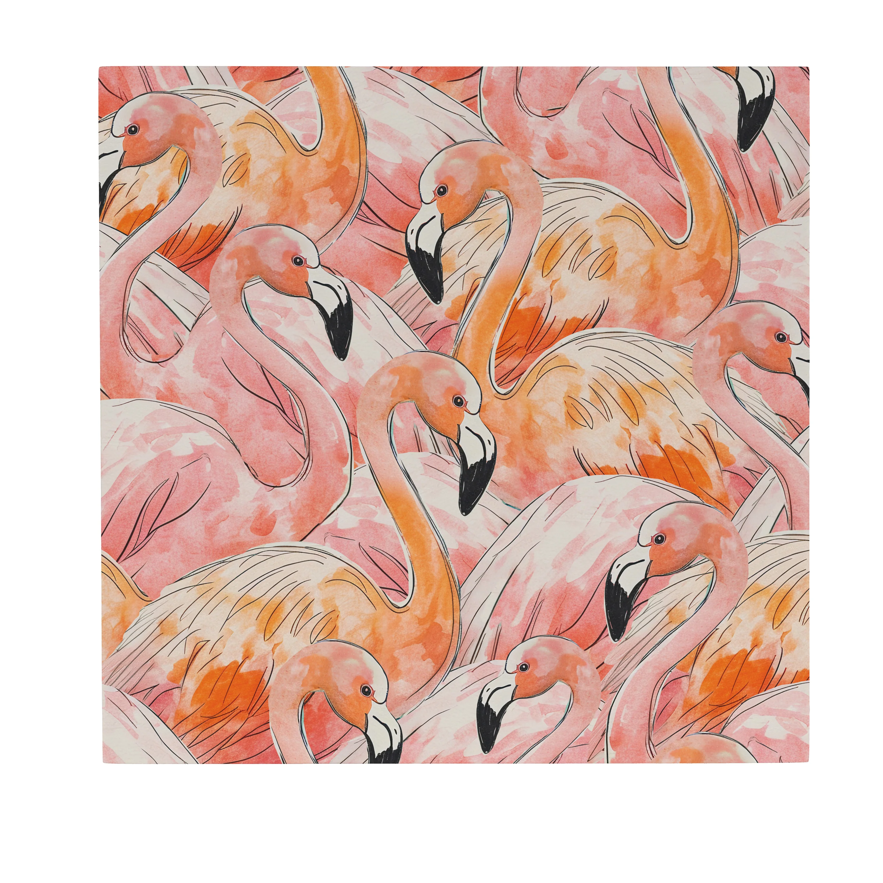 Palm Beach Flamingo Indoor Wall Décor, Wood, 12"x12" - Image 2