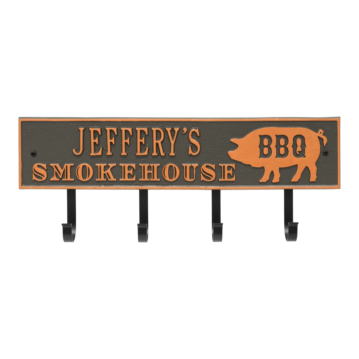 Smokehouse BBQ Rectangle Personalized Hook Plaque - Image 29