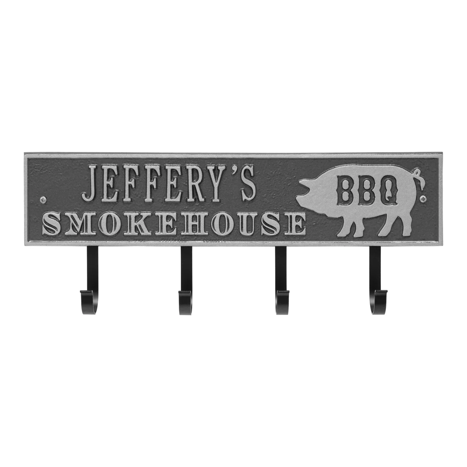 Smokehouse BBQ Rectangle Personalized Hook Plaque - Image 40