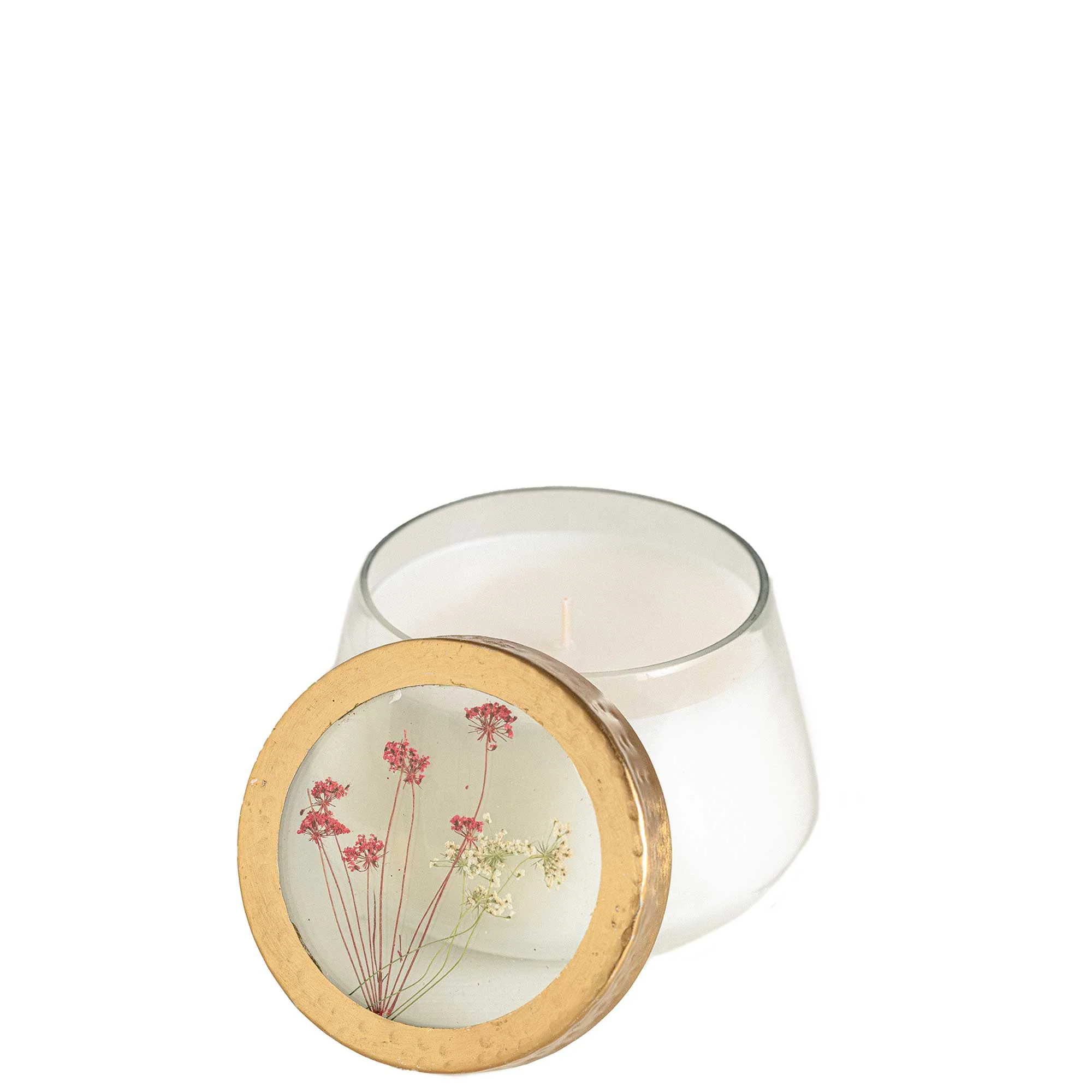 Spicy Apple Medium Pressed Floral Candle - Image 2