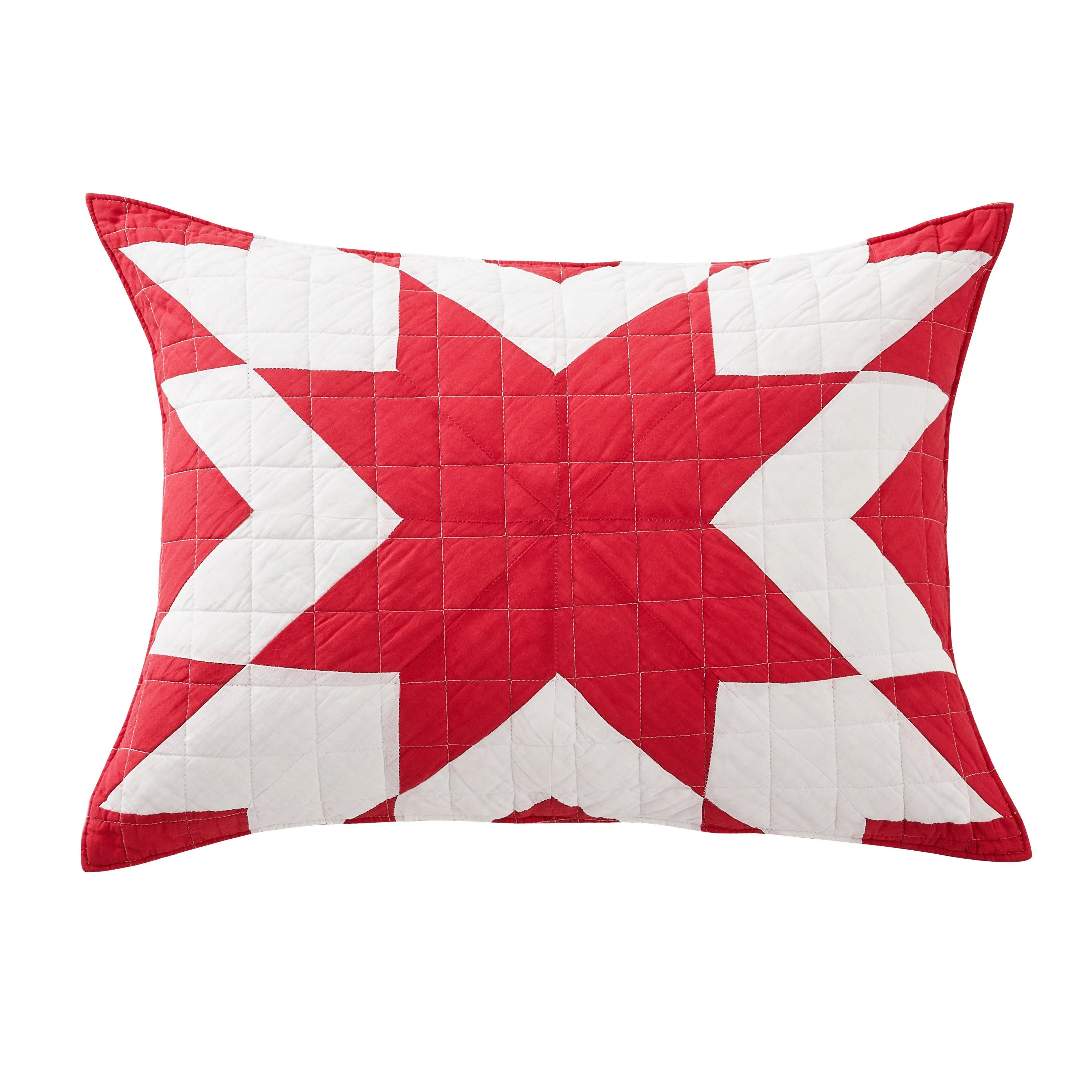 Star Patch Patchwork Cotton Quilt Set - Image 21