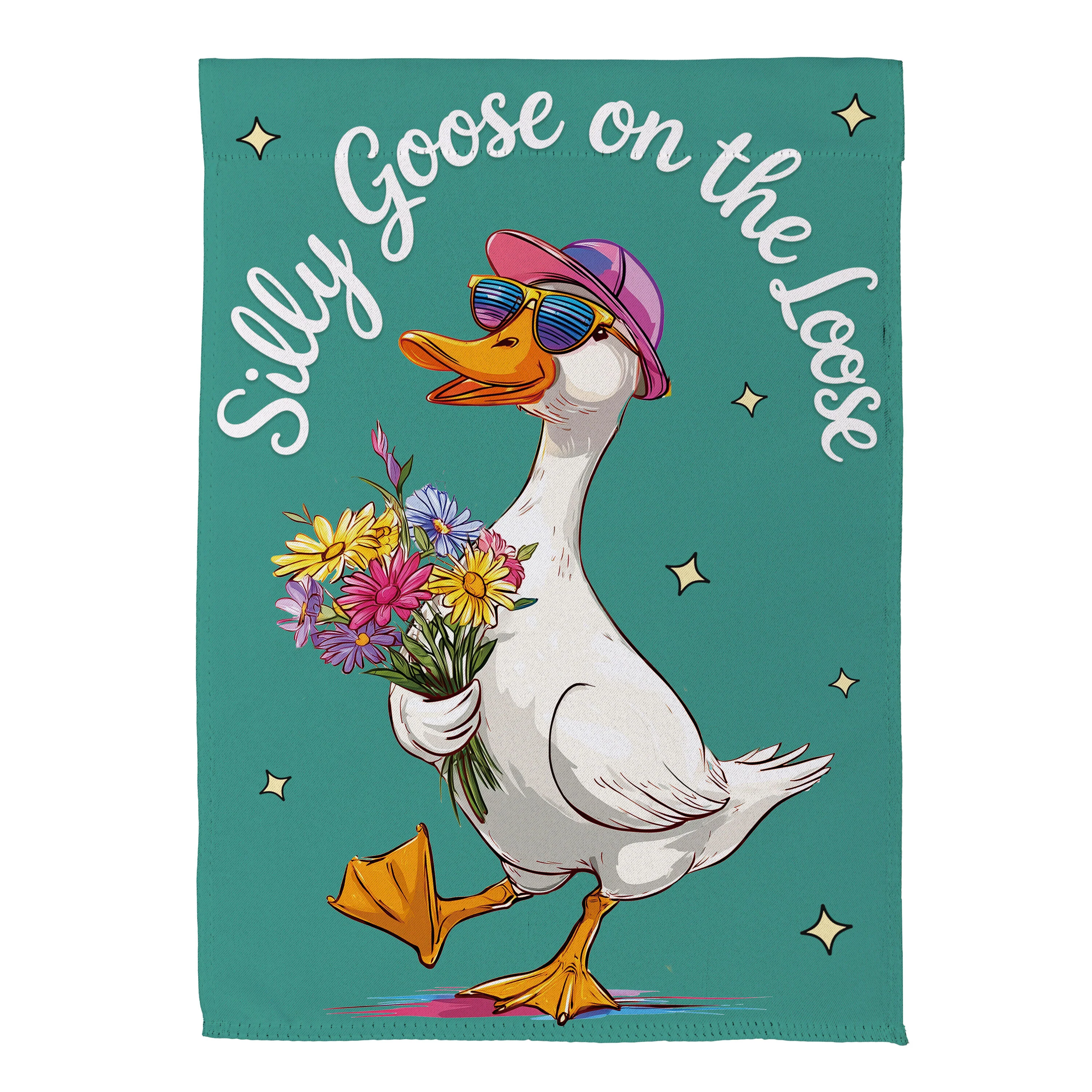 Silly Goose on the Loose Suede Garden Flag - Image 6