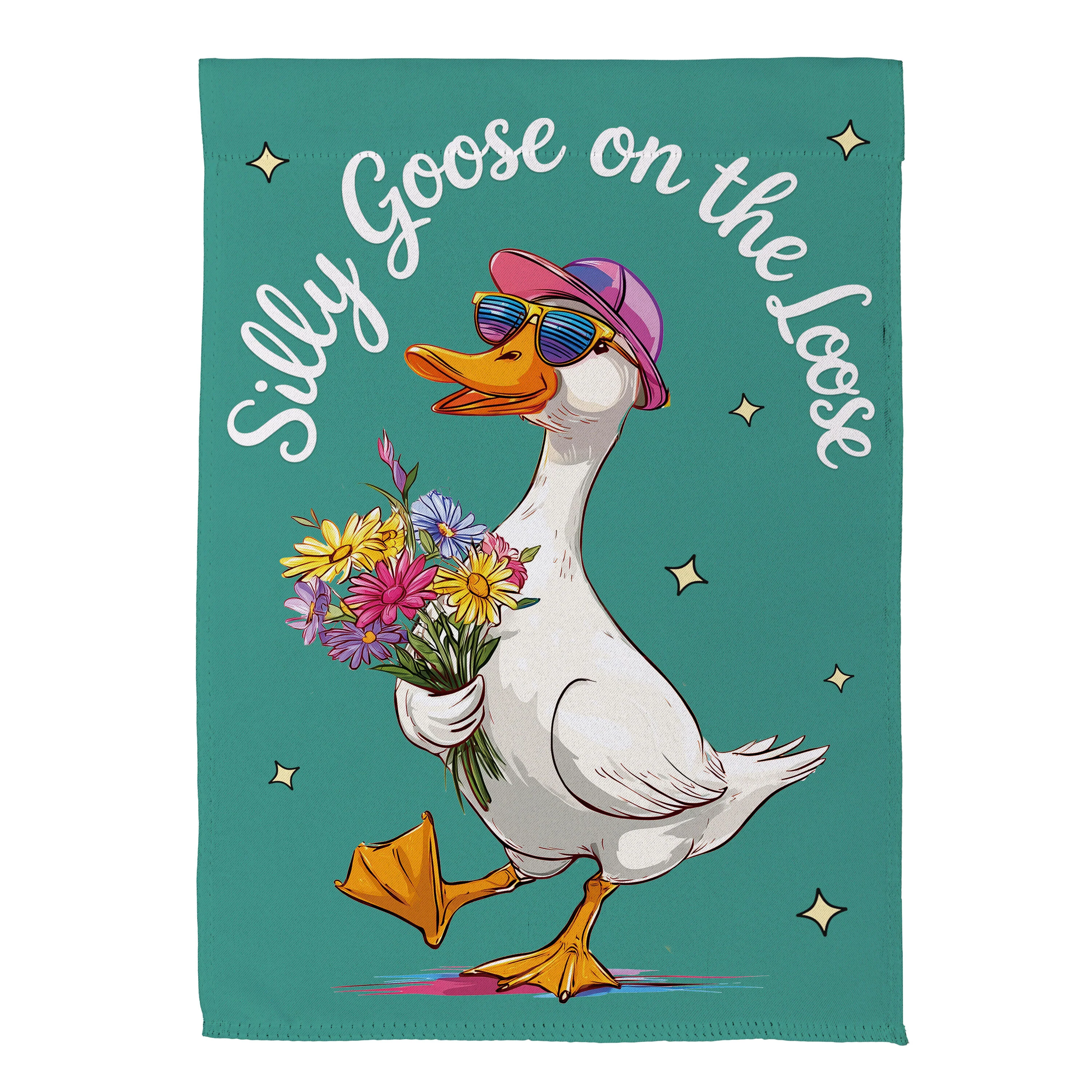 Silly Goose on the Loose Suede House Flag - Image 2
