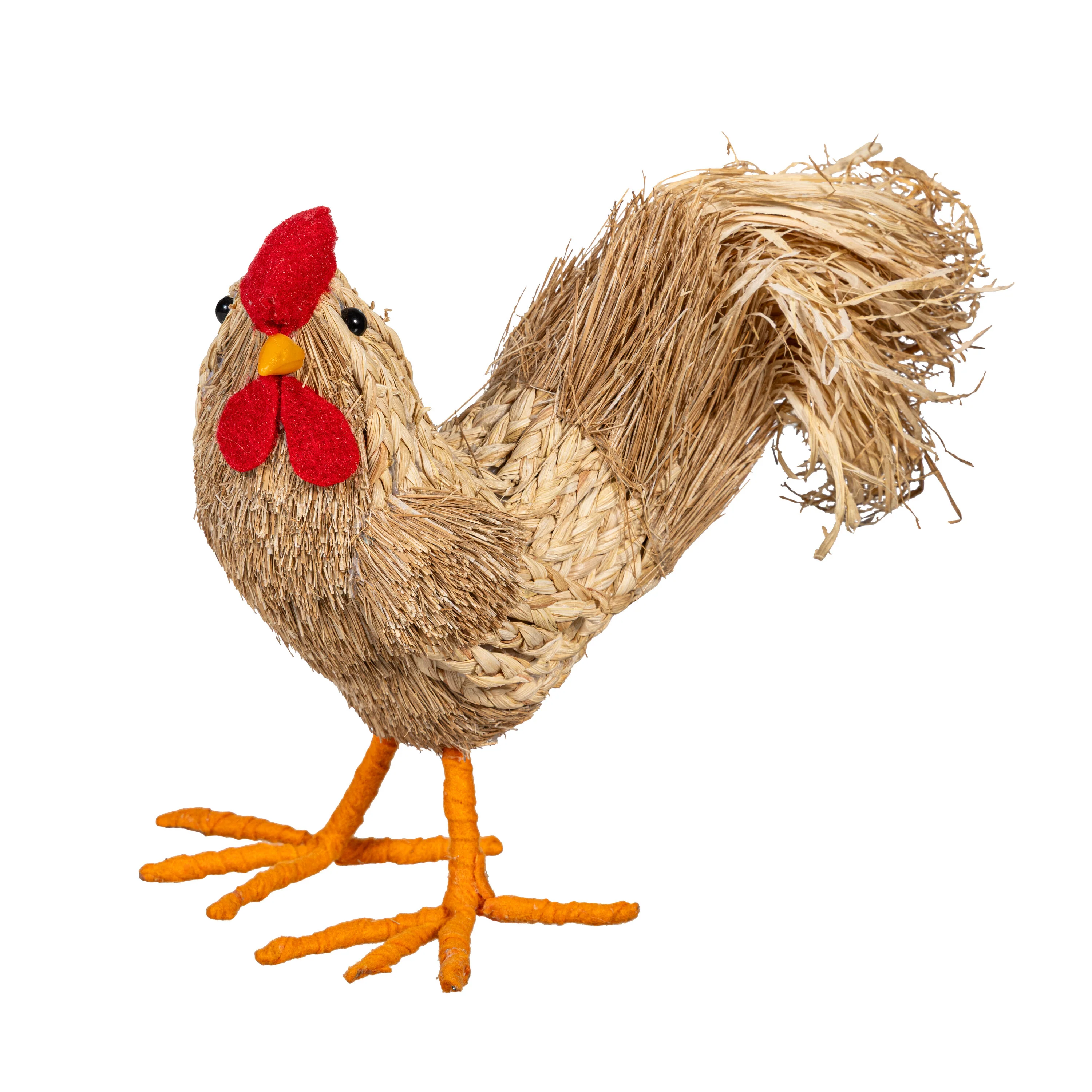 Petal & Plow Table Decor Natural Fiber Chicken, 10.5"L - Image 2