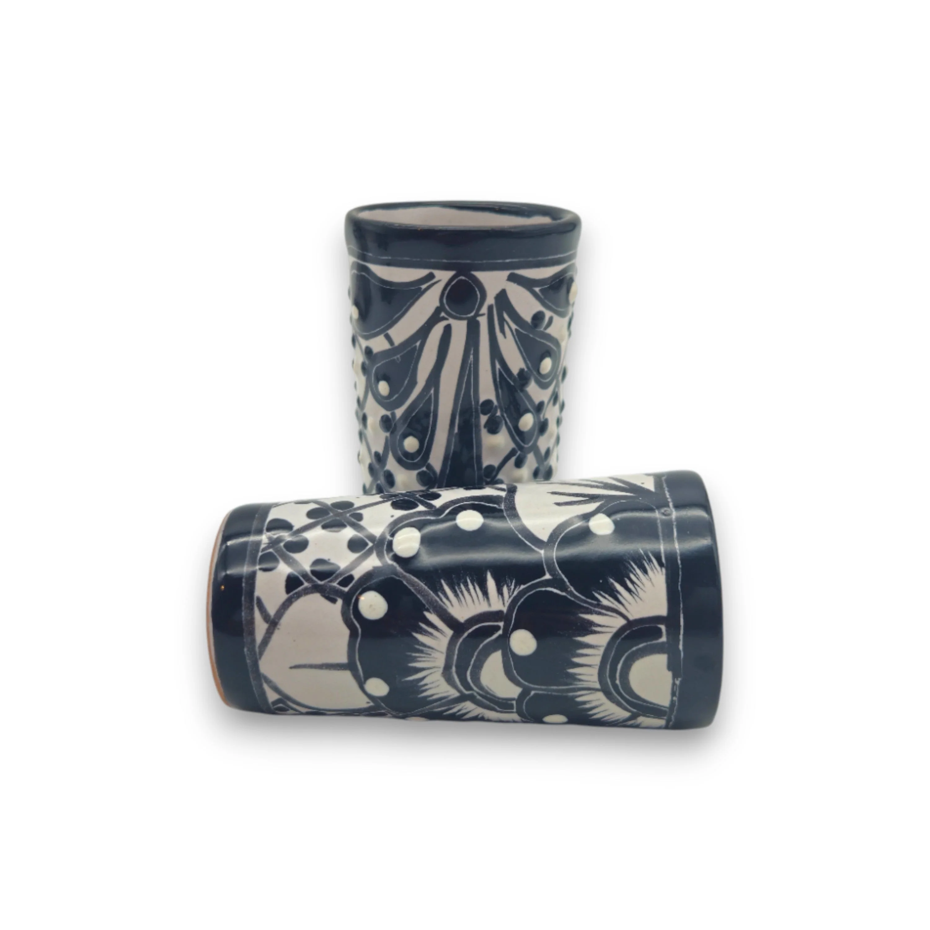 Talavera Skull Decanter with 6 Shot Glasses | Mexican Bar Set - Image 4