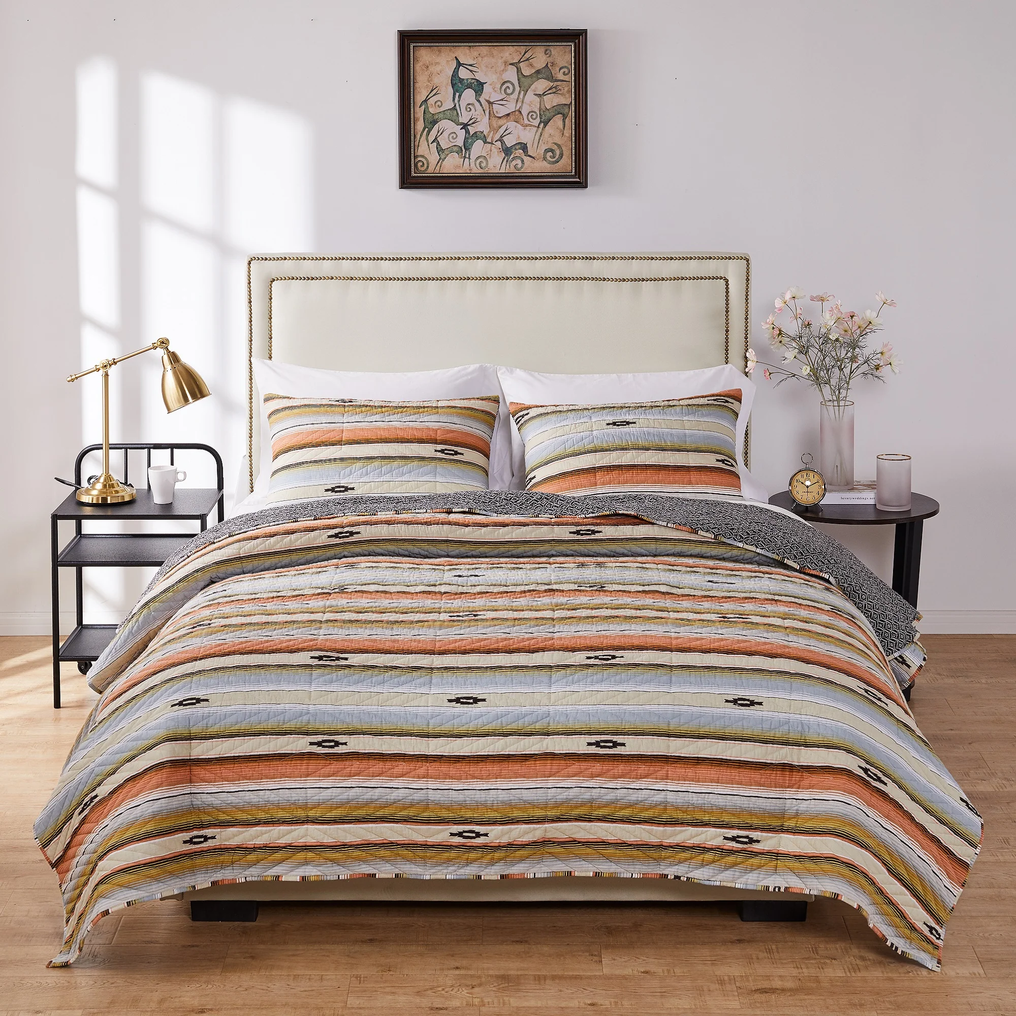Painted Desert Reversible Bedding, Clay - Image 3