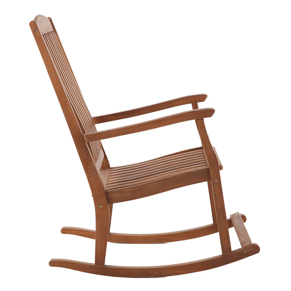 Telluride Oiled Teak Outdoor Patio Rocking Chair - Image 8