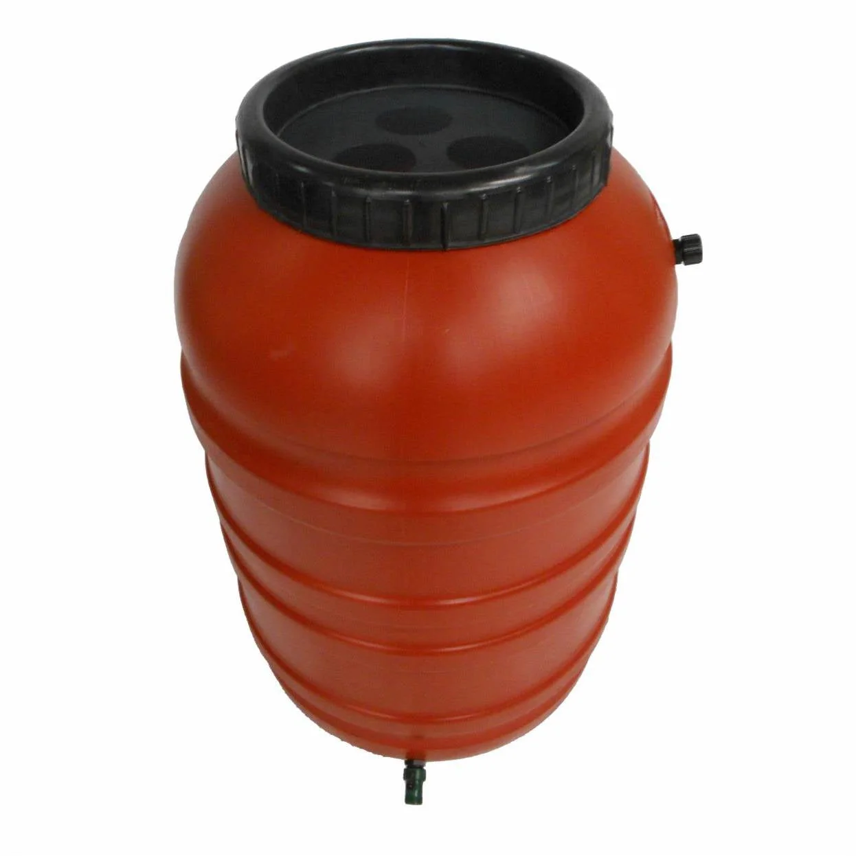 Terra Cotta Red HDPE Plastic 55-Gallon Rain Barrel with Spigot - Image 2