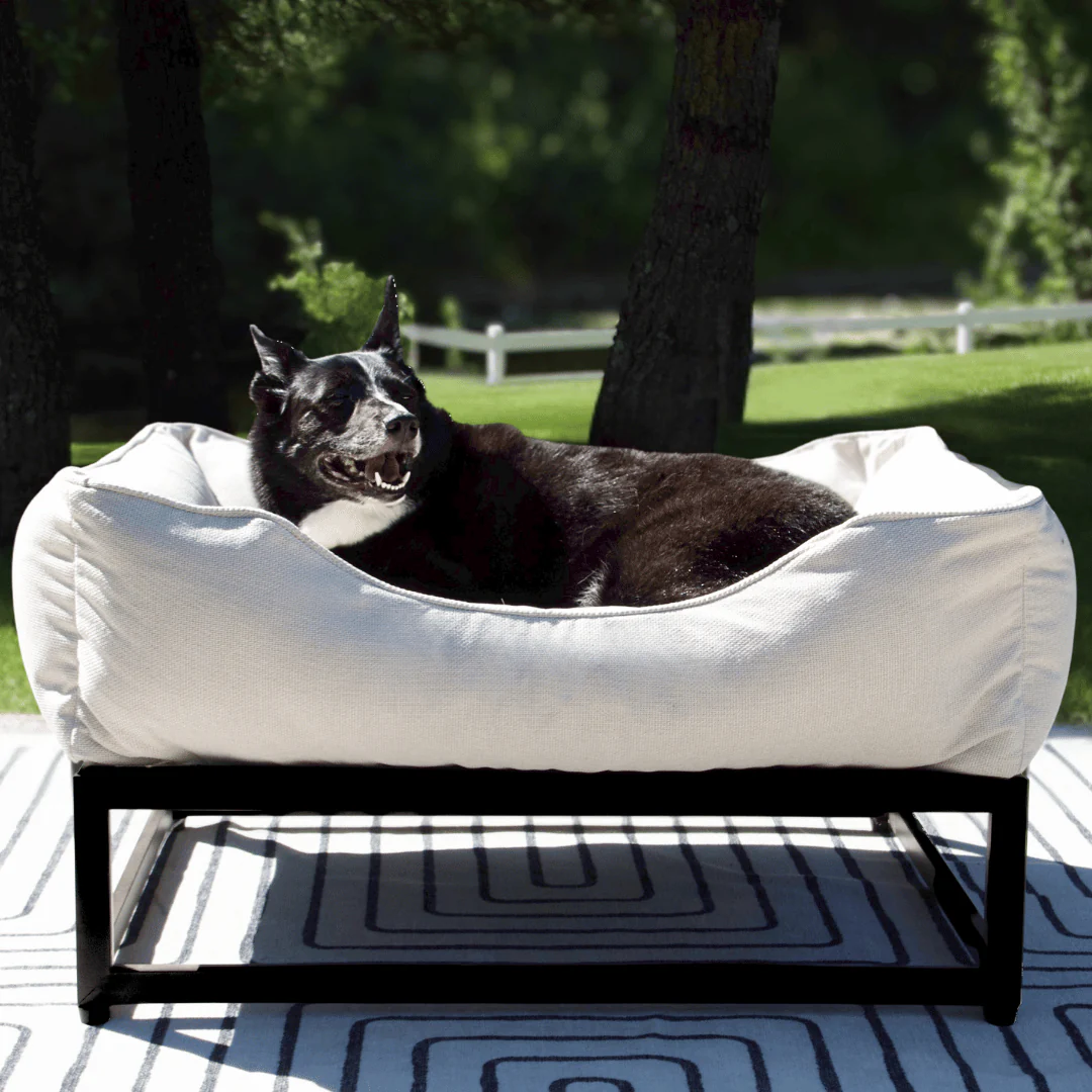 The FÜZI Elevated Dog Bed With Frame, Oat - Image 6