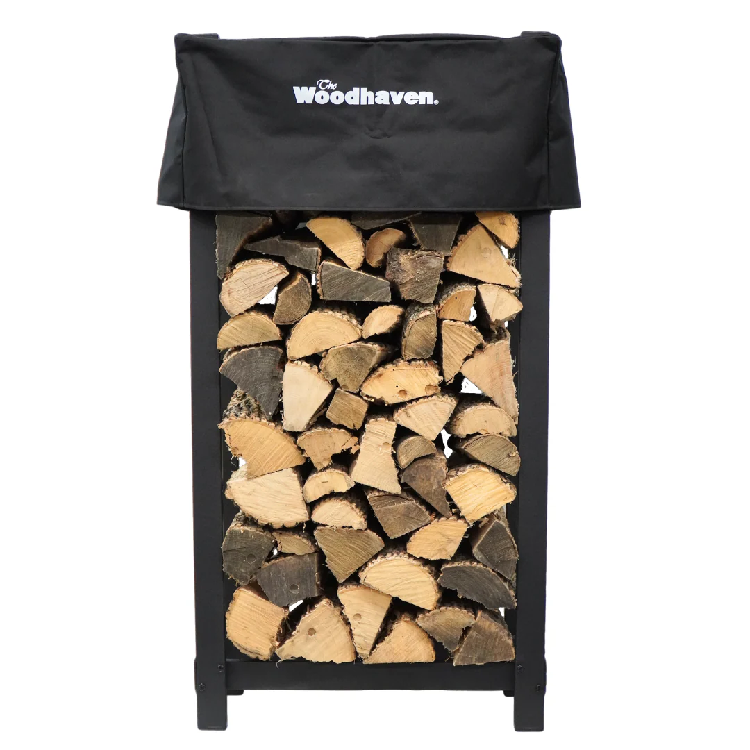 The Woodhaven 4 x 2 Firewood Rack and cover - Image 3