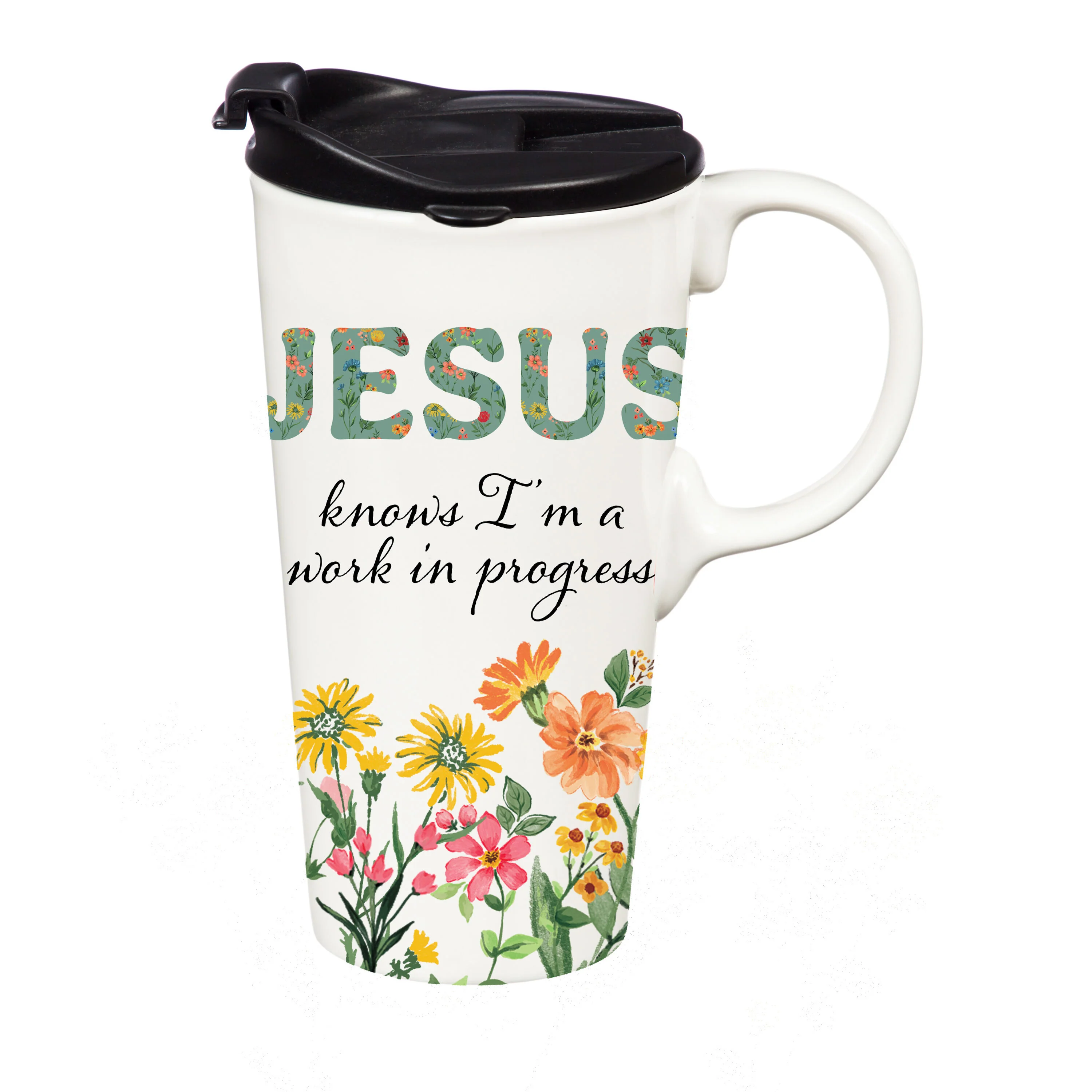 Simple Blessings Travel Cup Ceramic Perfect Cup, 17oz, Gift Box - Image 2
