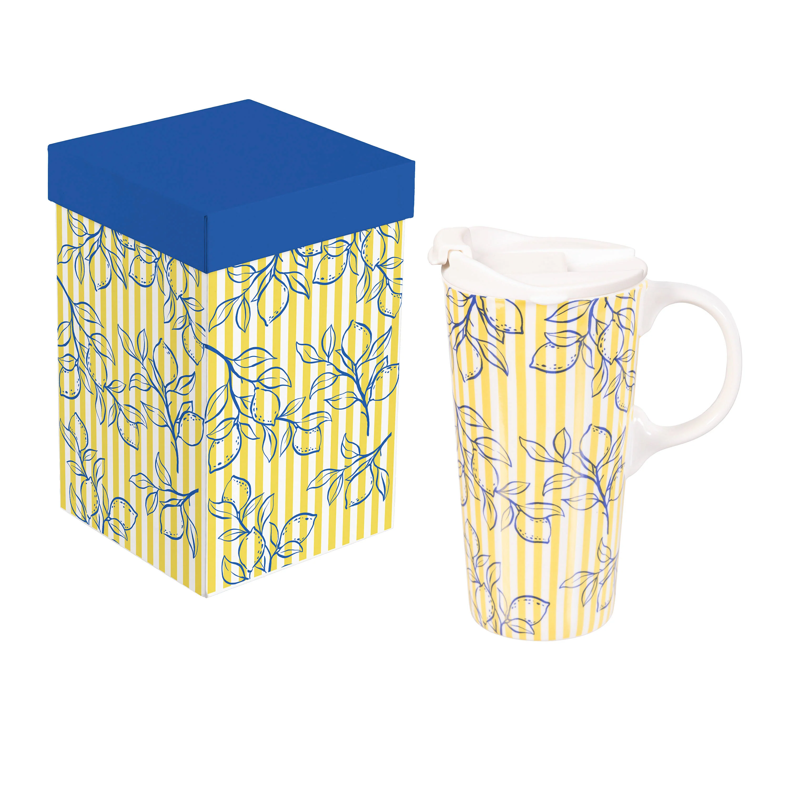 Seaside Retreat Travel Cup Ceramic Perfect Cup, 17oz, Gift Box - Image 3