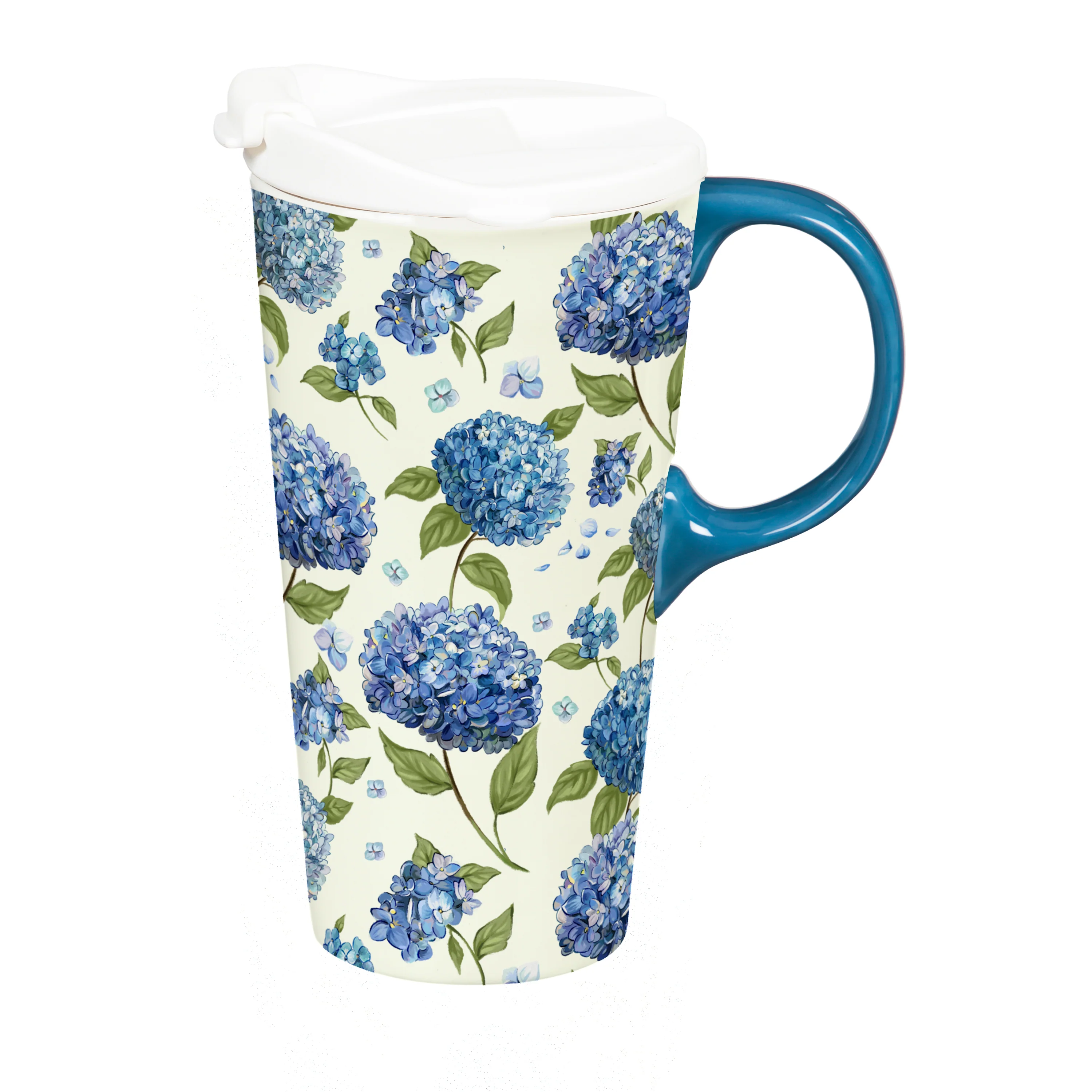 VivaStyle Ceramic Perfect Cup, Hydrangeas, 17oz, Gift Box - Image 2