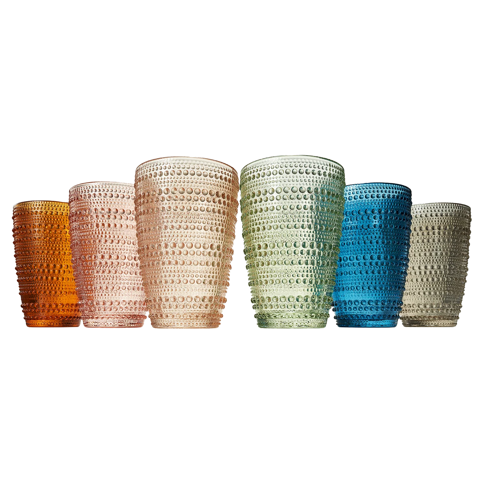 Tonal Hobnail Highball Glassware, Set of 6 - Image 2