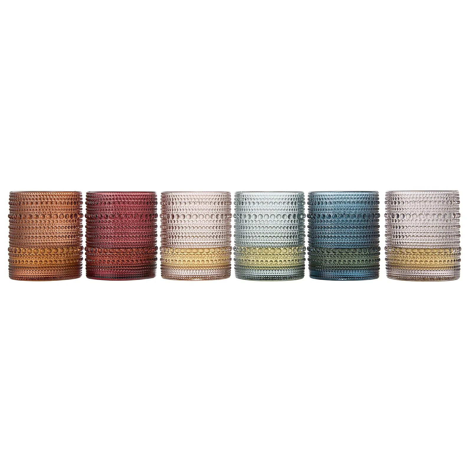 Tonal Hobnail Lowball Glassware, Set of 6 - Image 4