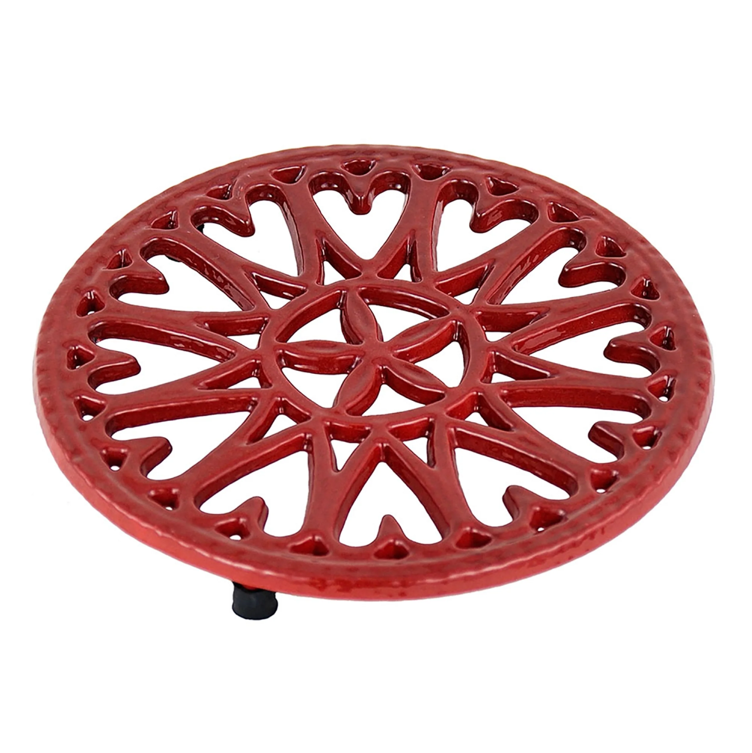 Cast Iron Baked Enamel Sunburst Trivet - Image 7