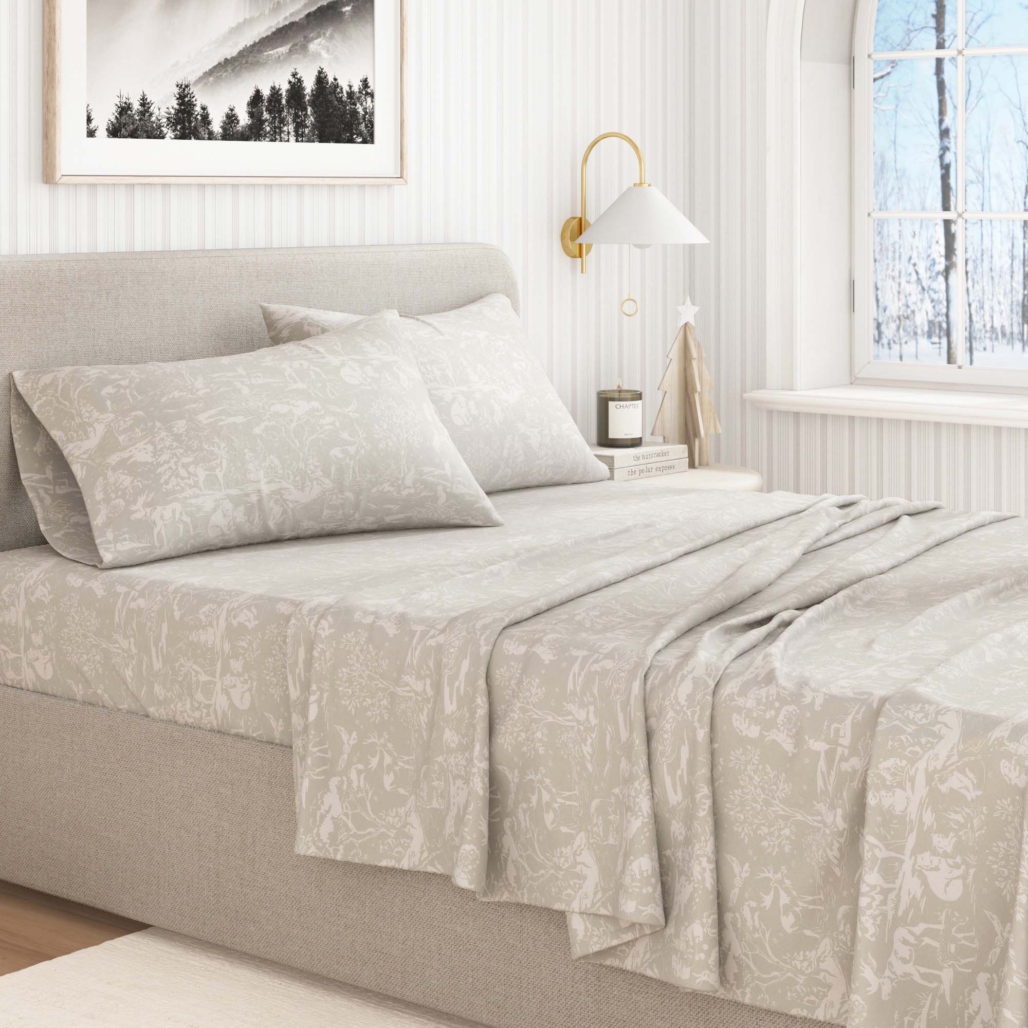 Turkish Cotton Flannel Sheet Set - Elevated Holiday Collection - Image 23