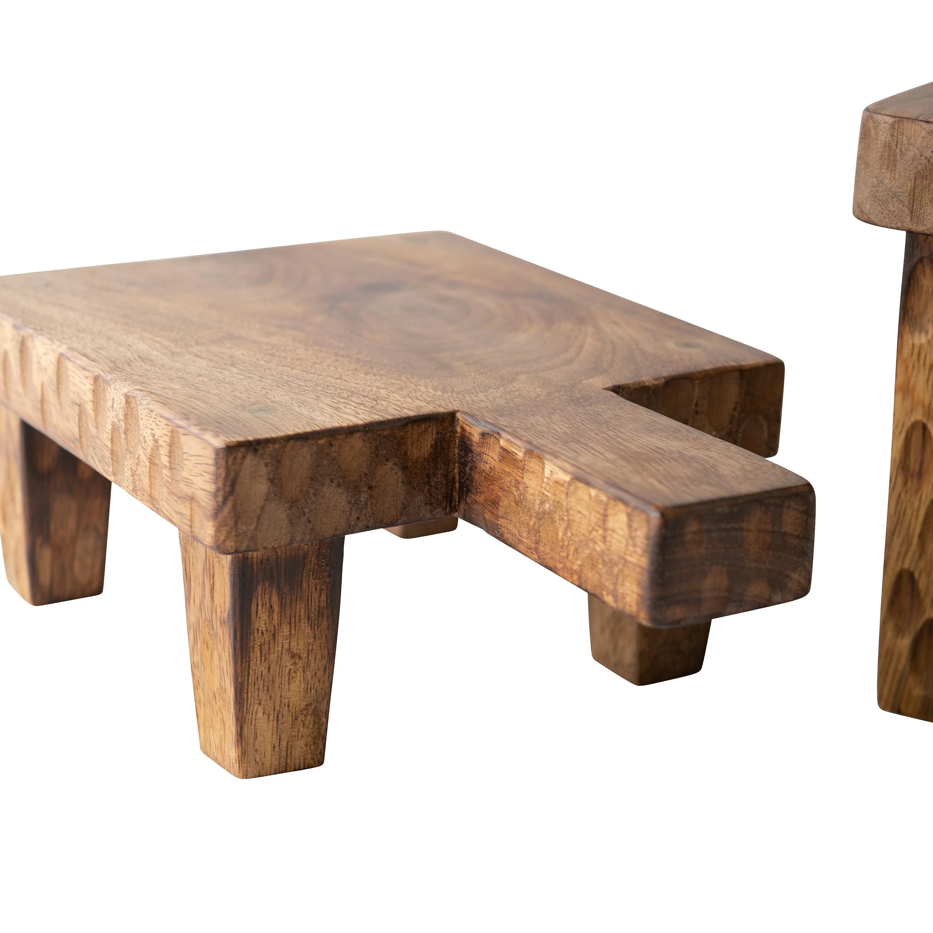 VivaStyle Serving Board, Wood Serving Board with Legs, Set of 2 - Image 7