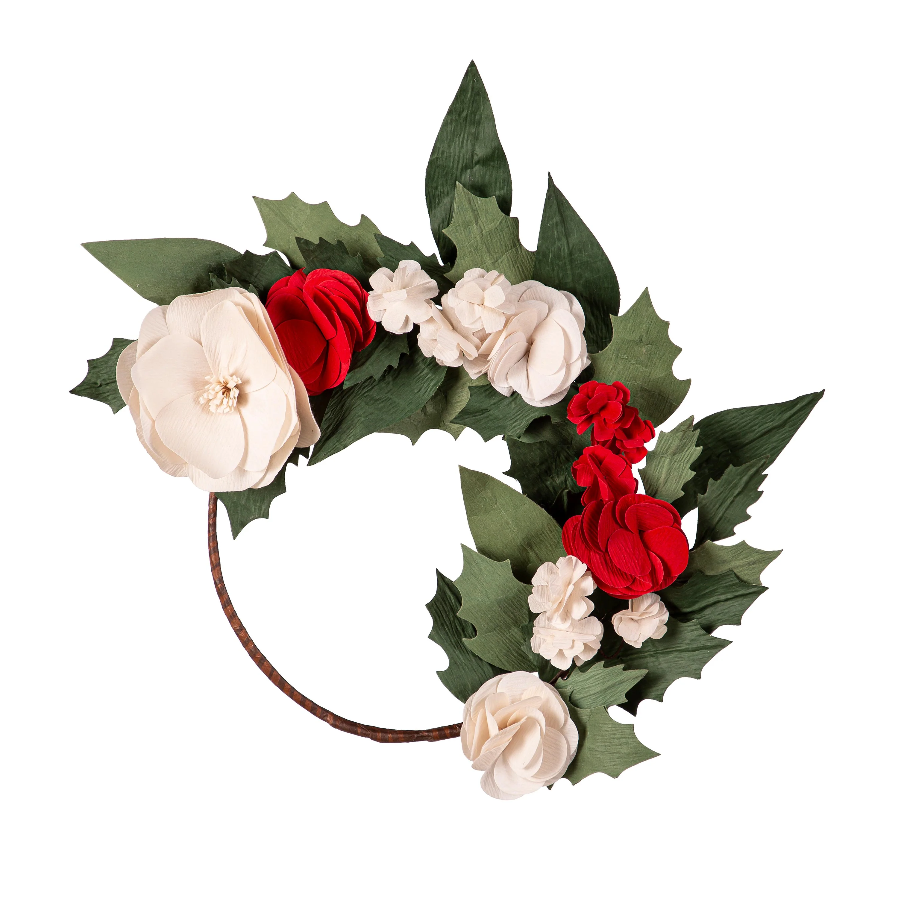 Fabric Amaryllis Wreath - Image 2