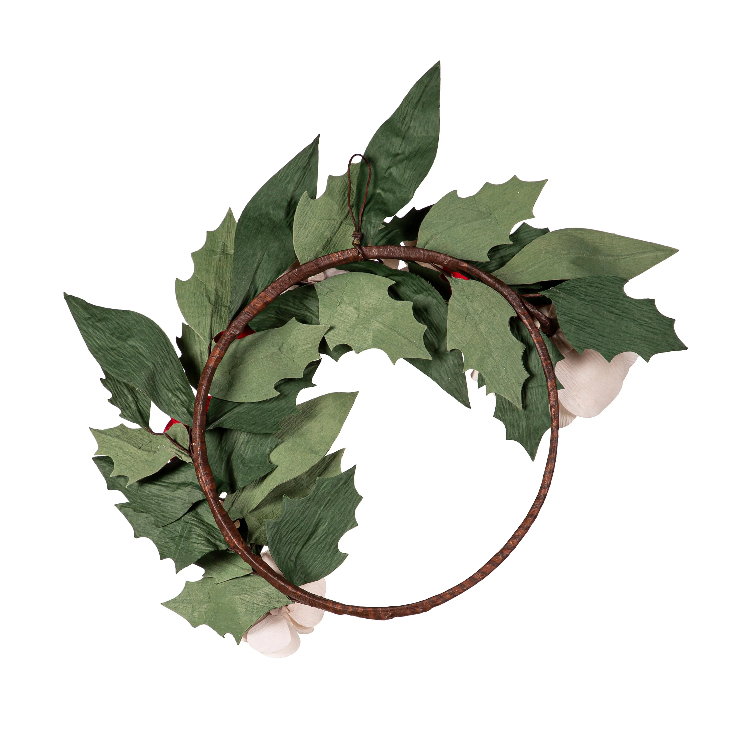 Fabric Amaryllis Wreath - Image 3