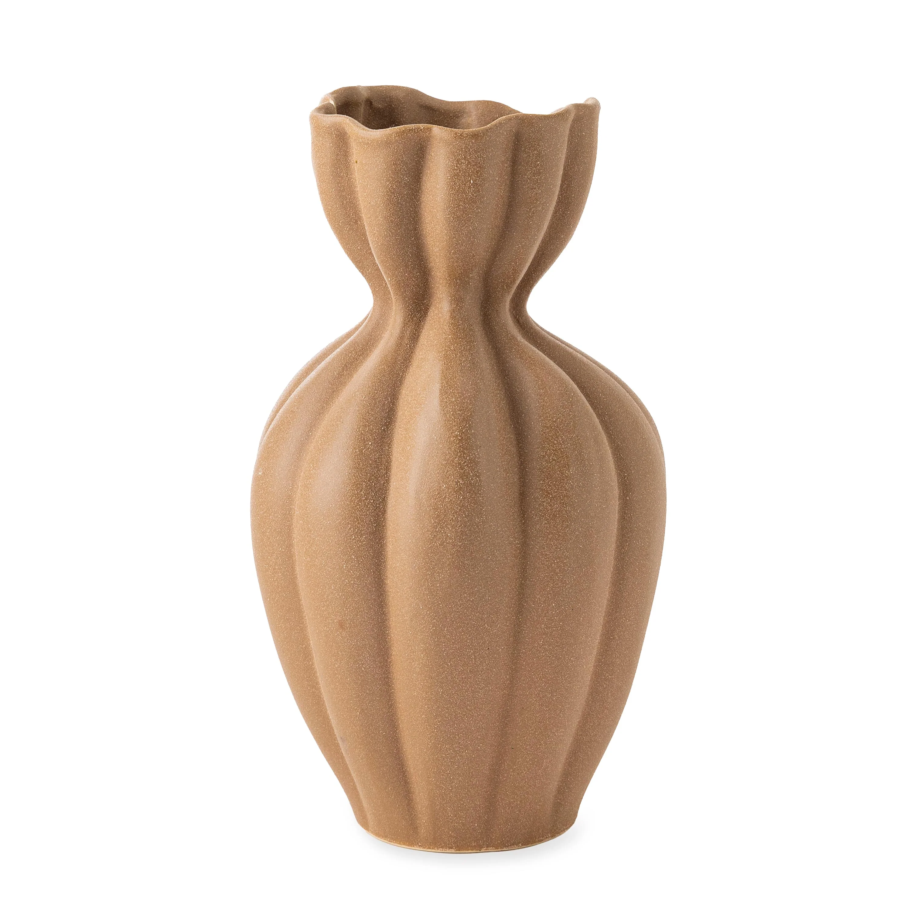 11" Textured Stoneware Vase - Image 8
