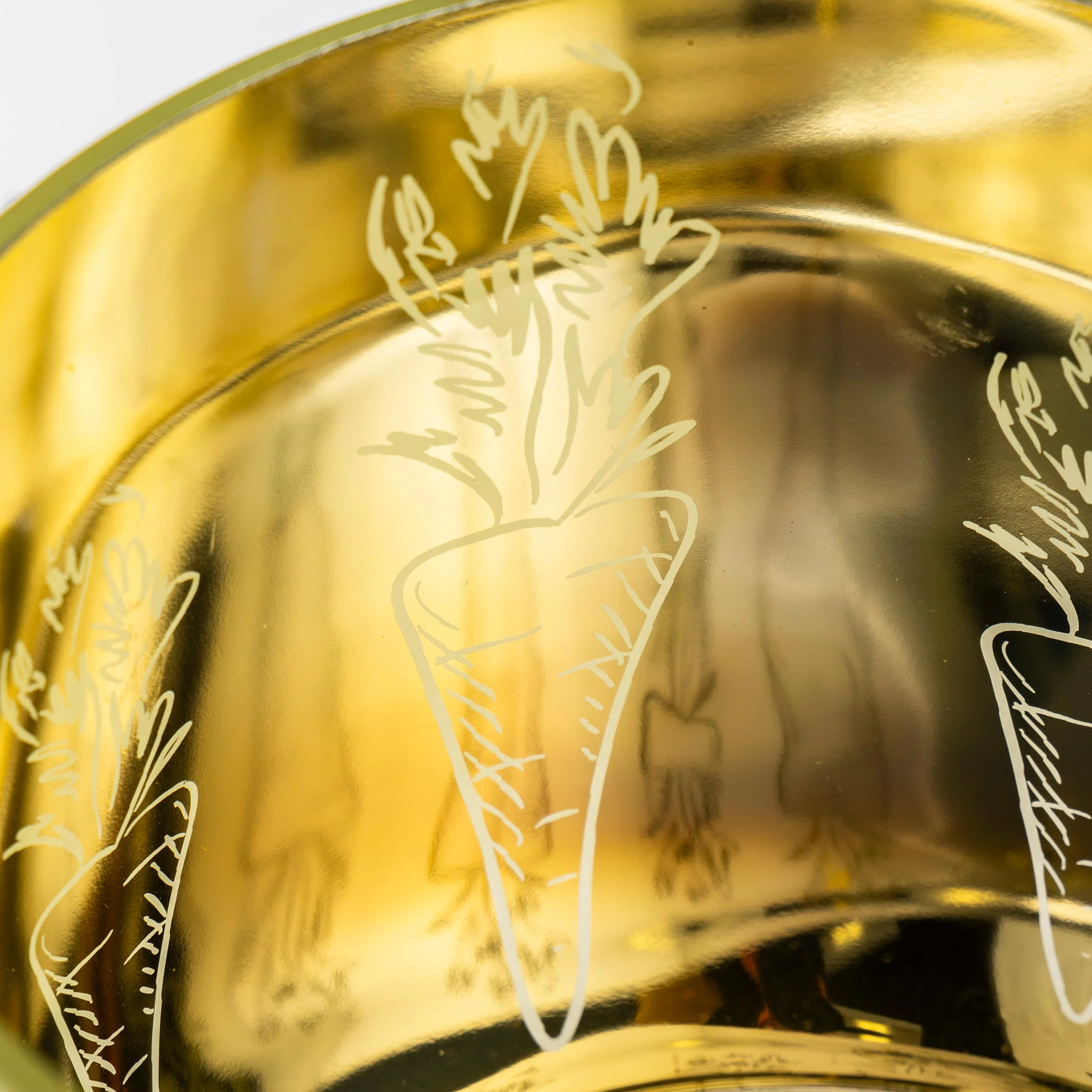 Carrot-Etched Glass Hurricane, Medium - Image 3