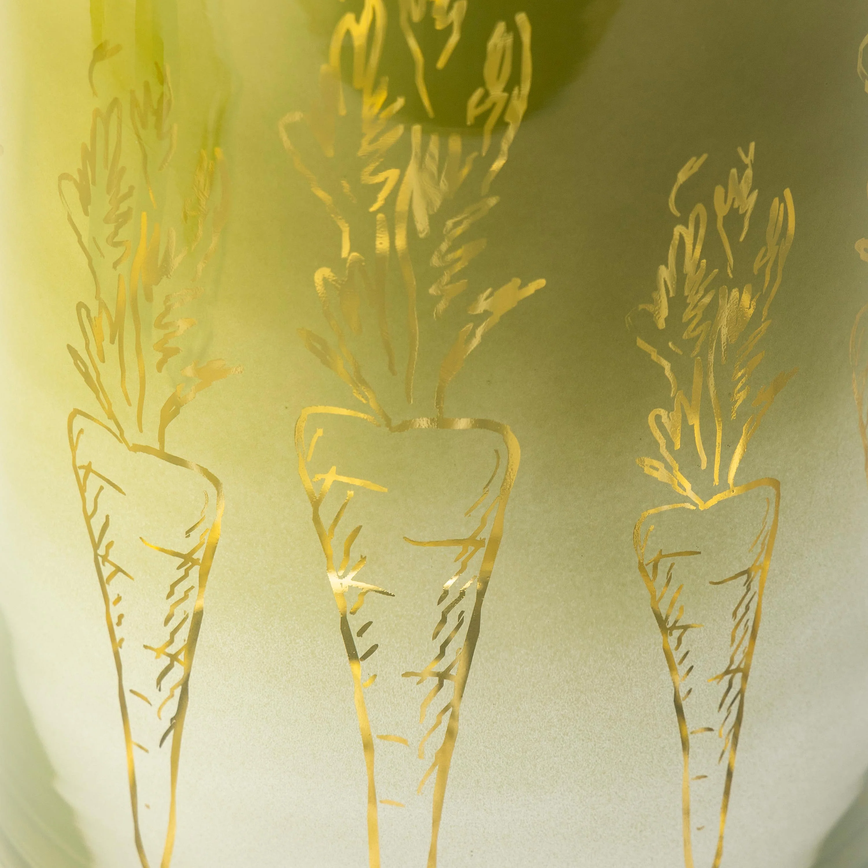Carrot-Etched Glass Hurricane, Medium - Image 4