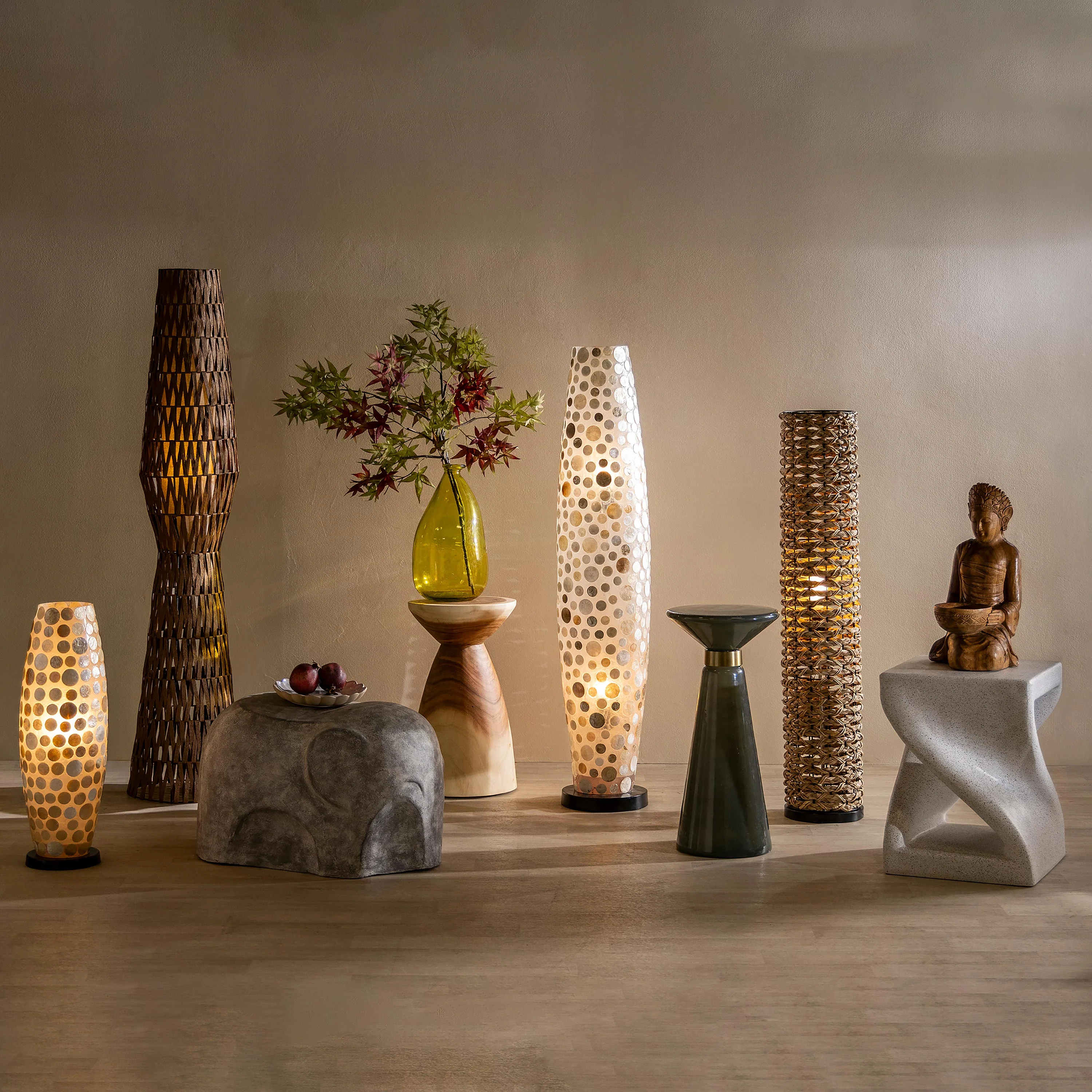 Milky Glass Drink Table - Image 6