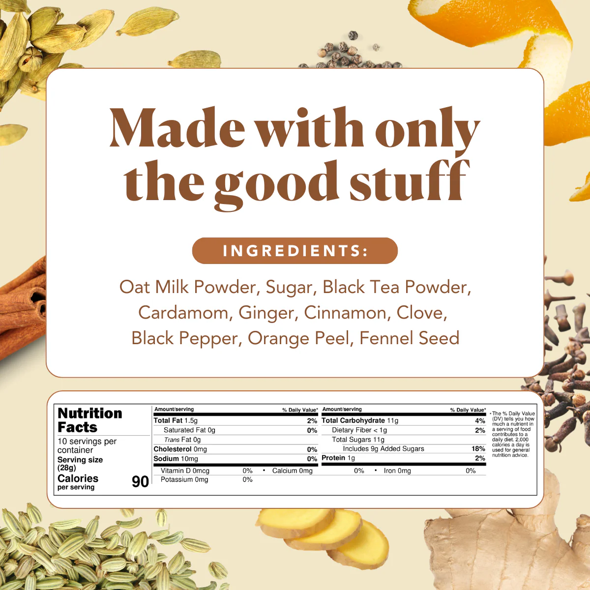 Vanilla Harmony Chai Oat Milk Latte Mix (10 oz) - Image 4