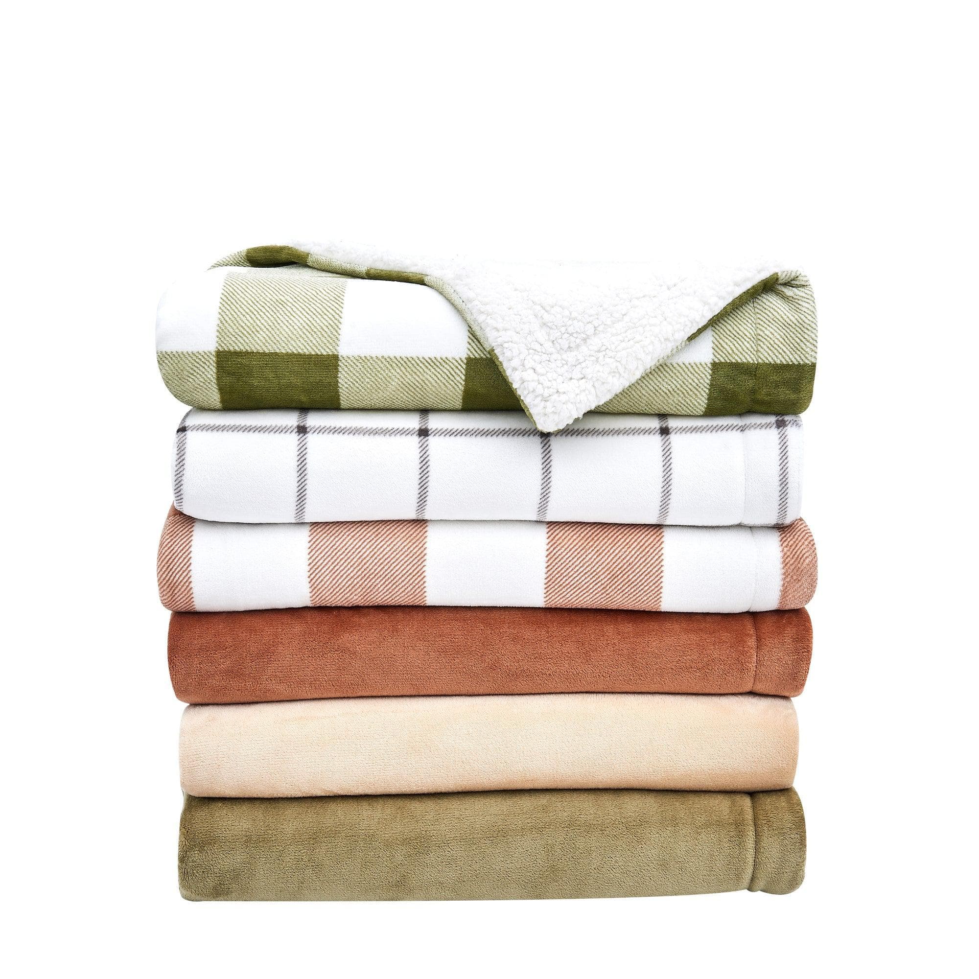 Velvet Plush Sherpa Luxury Bed Blanket - Kinsley Collection - Image 123