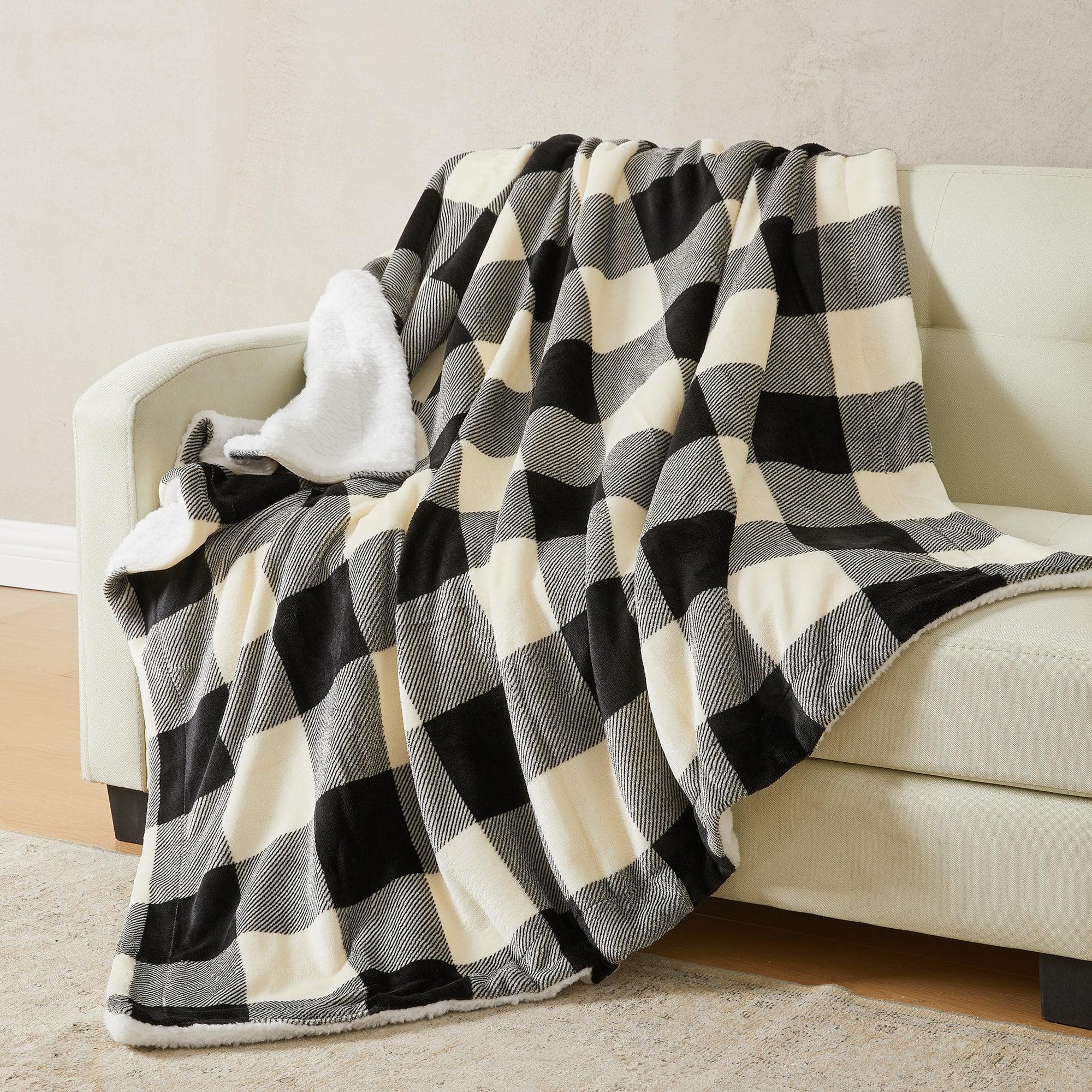 Velvet Plush Sherpa Luxury Bed Blanket - Kinsley Collection - Image 143