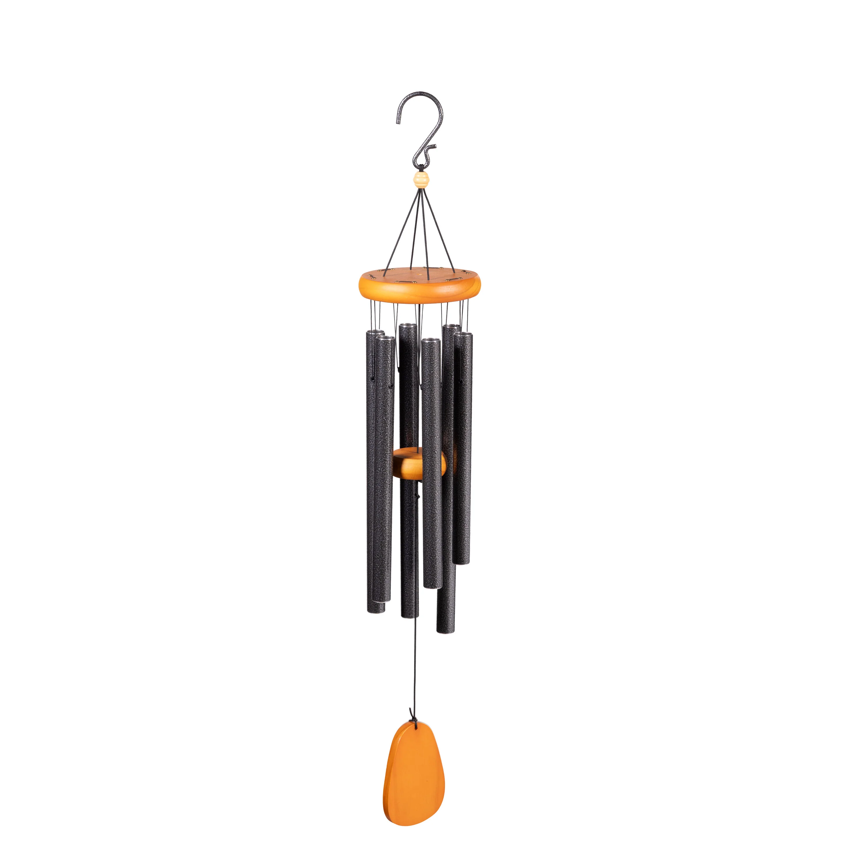 Avria Wood Top Hand-Tuned Wind Chime, Silver, 29" - Image 2