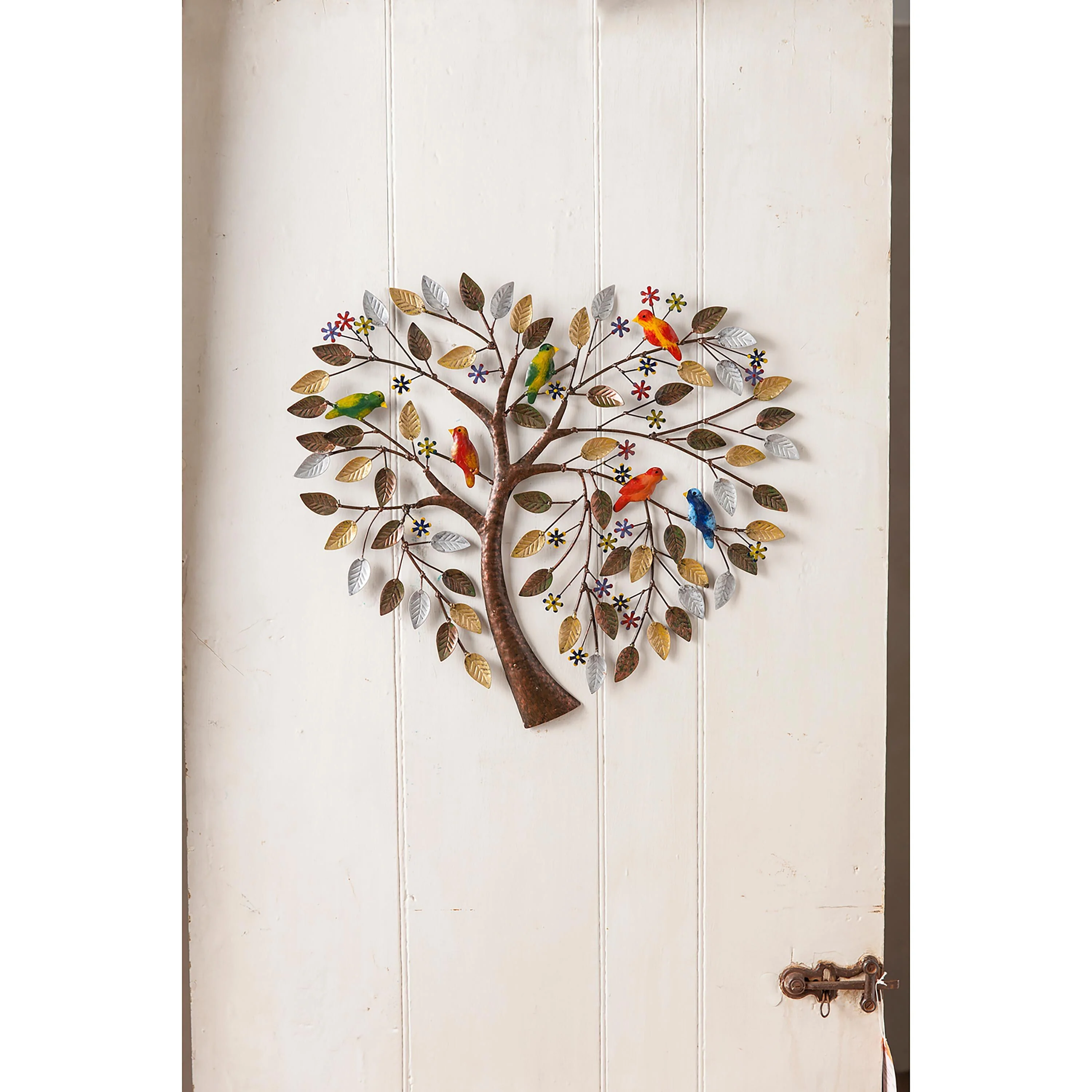 Handcrafted Heart Tree Metal Wall Art - Image 3