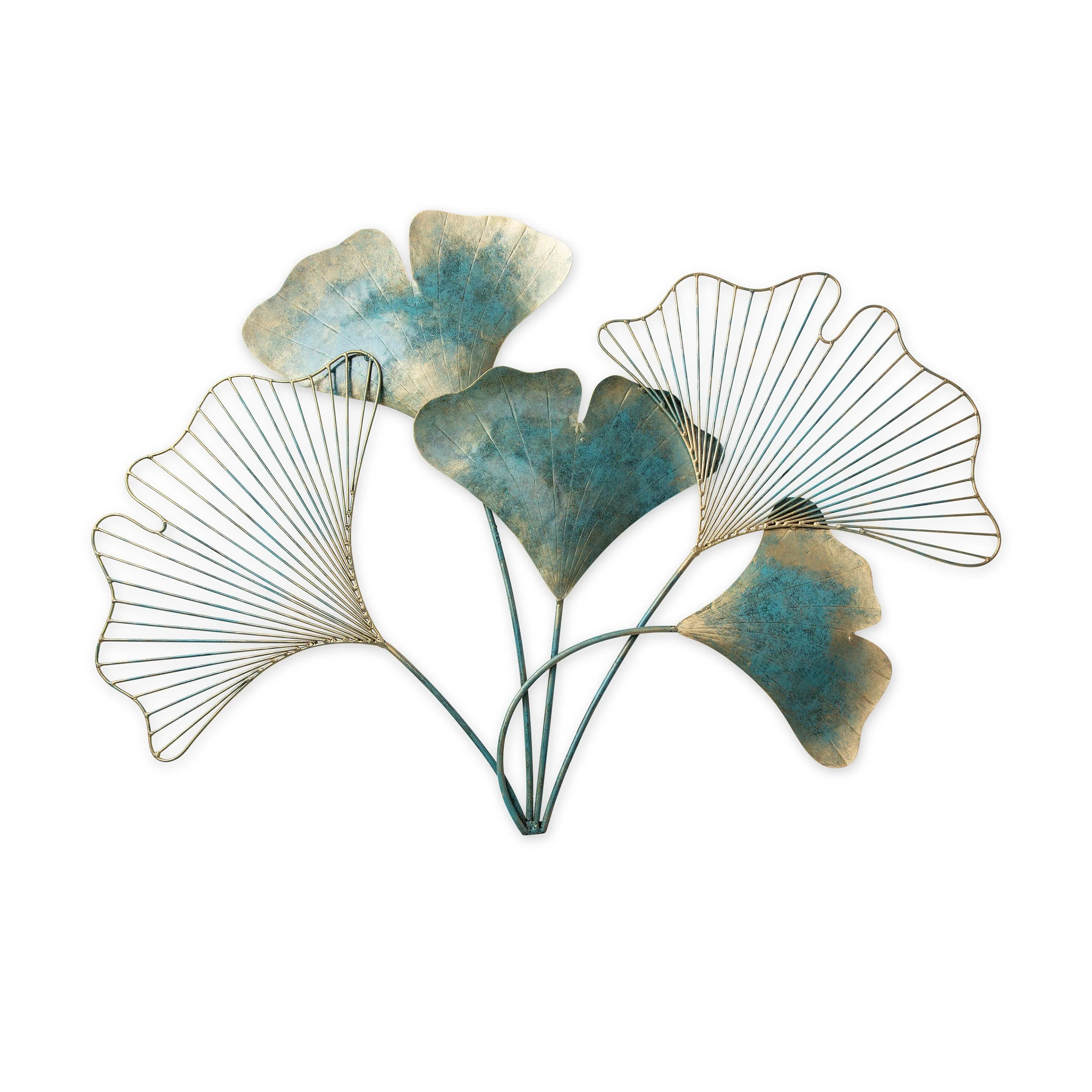 Handcrafted Indoor/Outdoor Metal Ginkgo Leaf Wall Art - Image 2