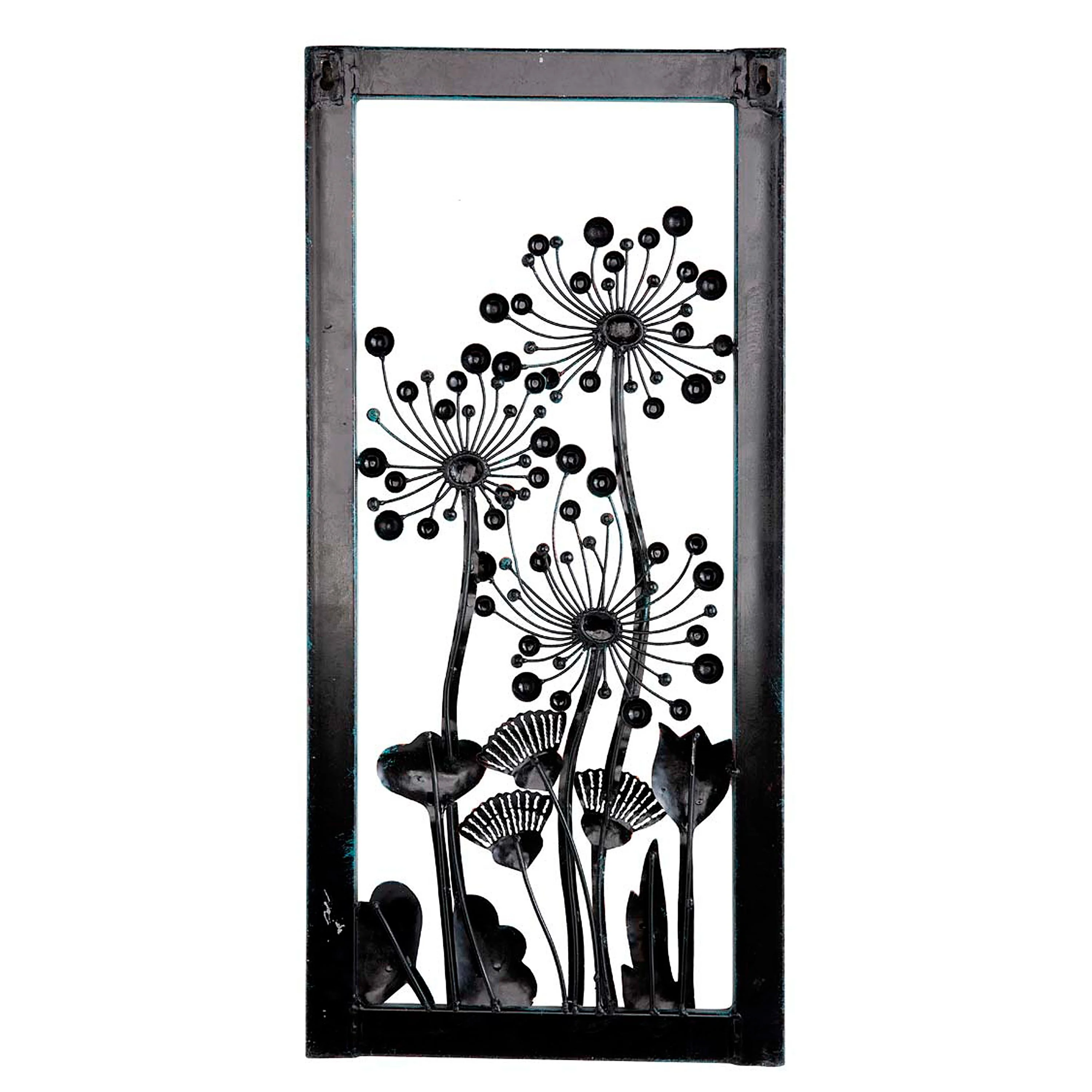 Handcrafted Metal Dandelion Wall Art with Copper-Colored and Patina-Like Finishes - Image 3