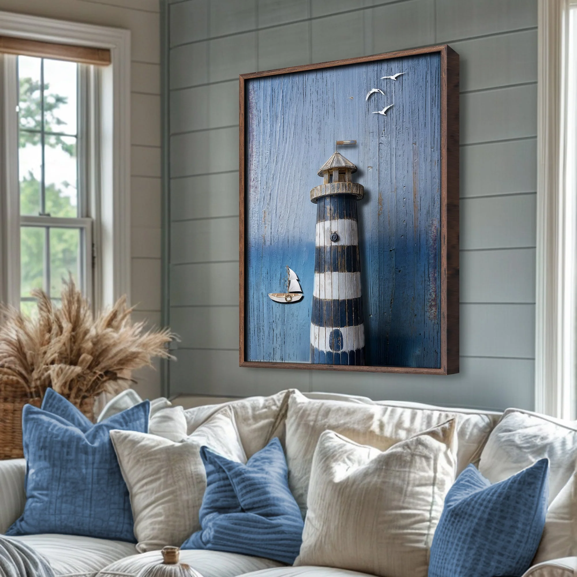 Wooden Lighthouse Coastal Wall Art - Image 3