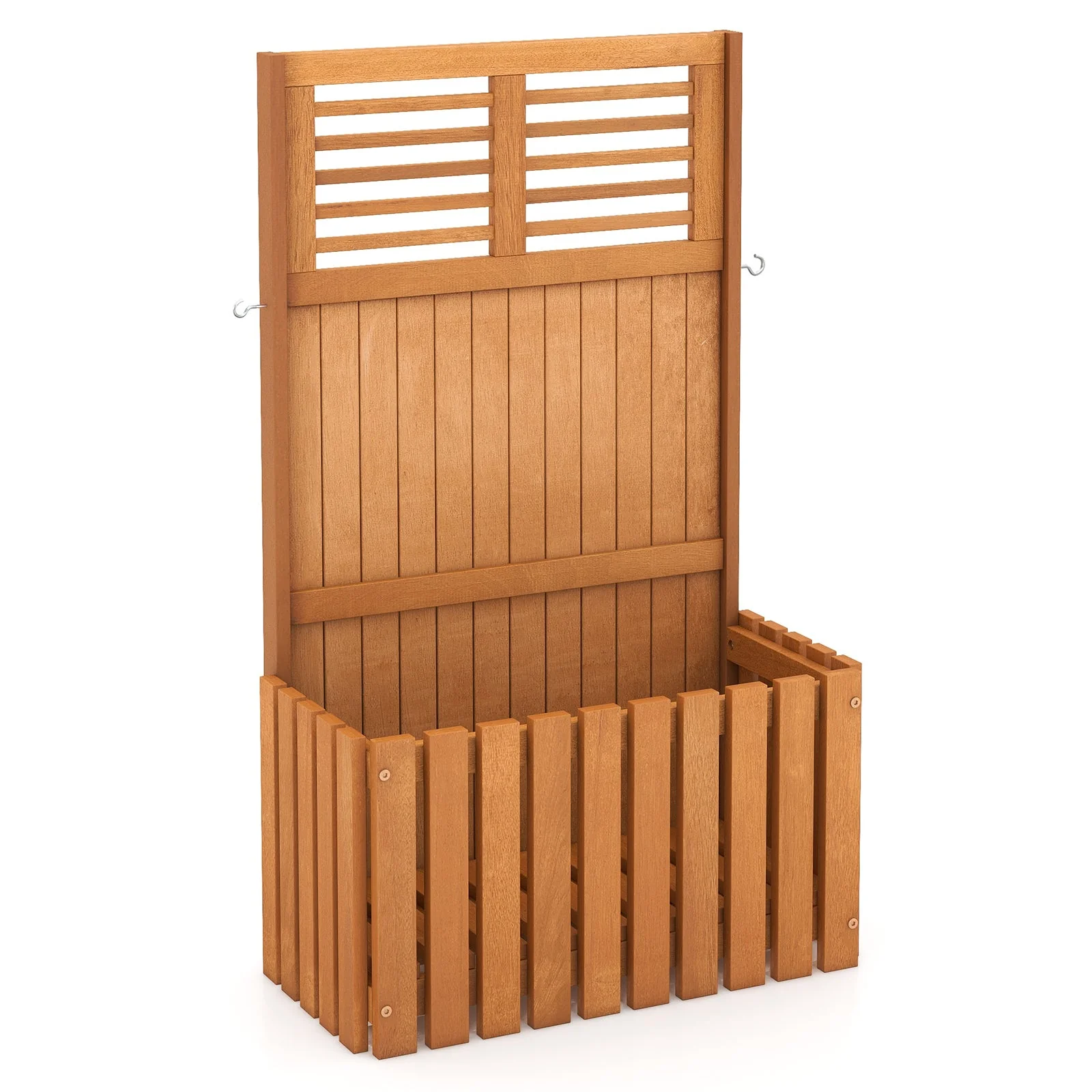 Wooden Raised Garden Bed with Privacy Screen - Image 3
