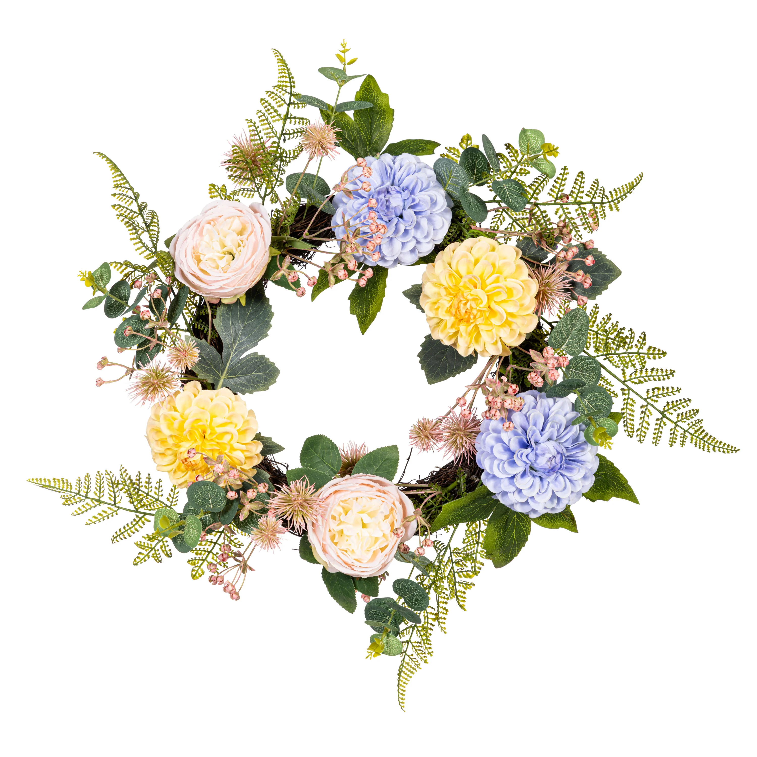 What She Shed Wreath Artificial Floral, 21.5" - Image 2