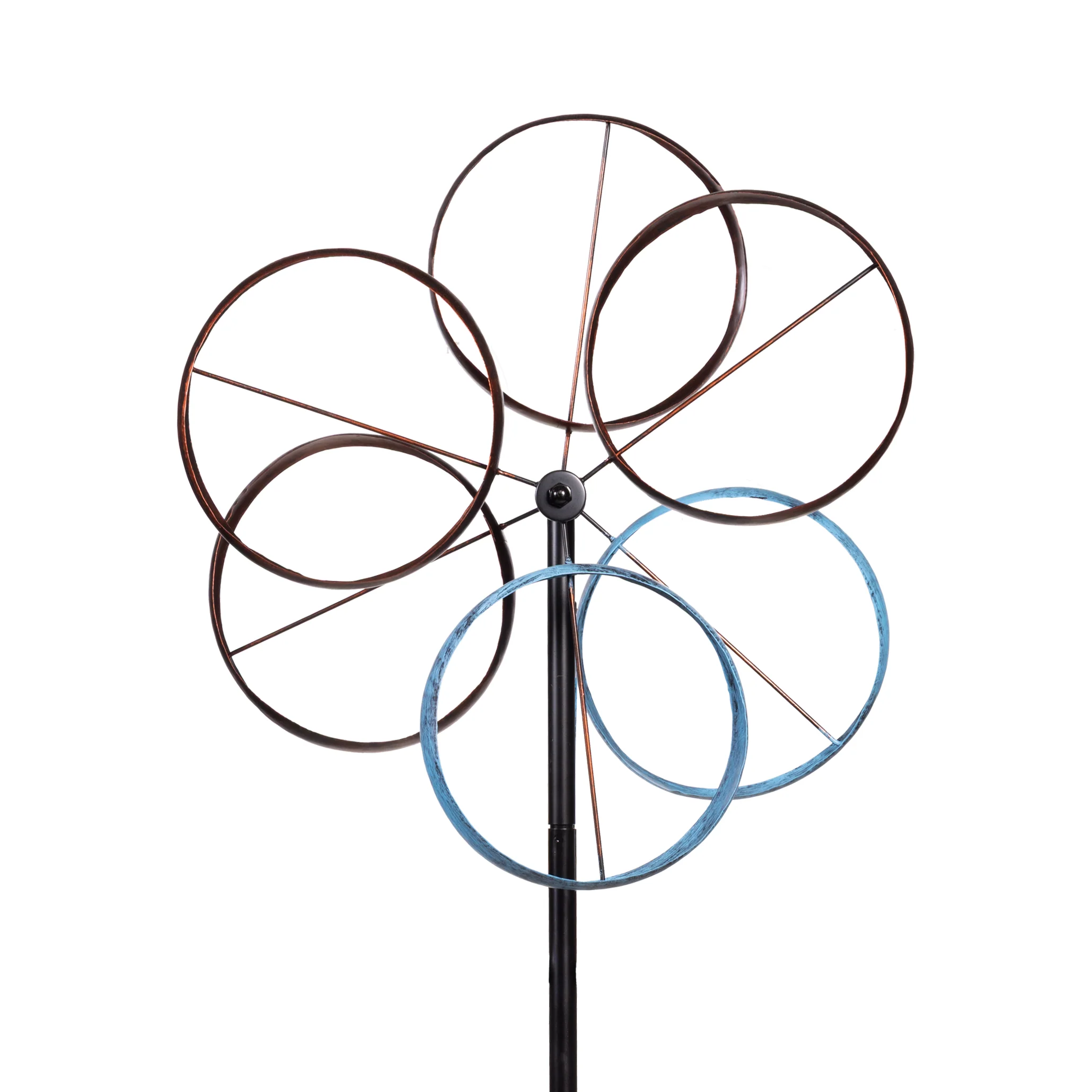 Metal Roundabout Breeze Wind Spinner 72"H - Image 6