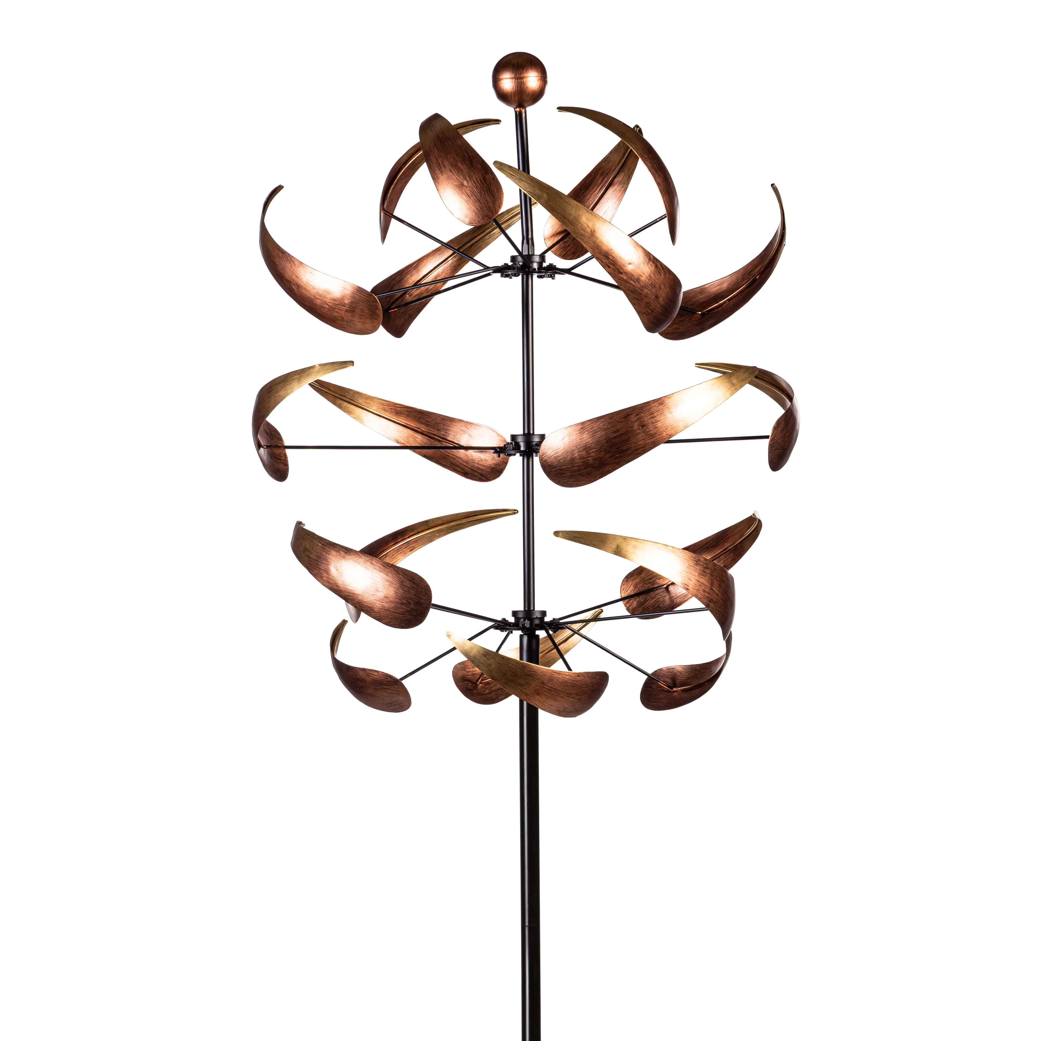 Ombre Copper Swirl Wind Spinner 83"H - Image 4