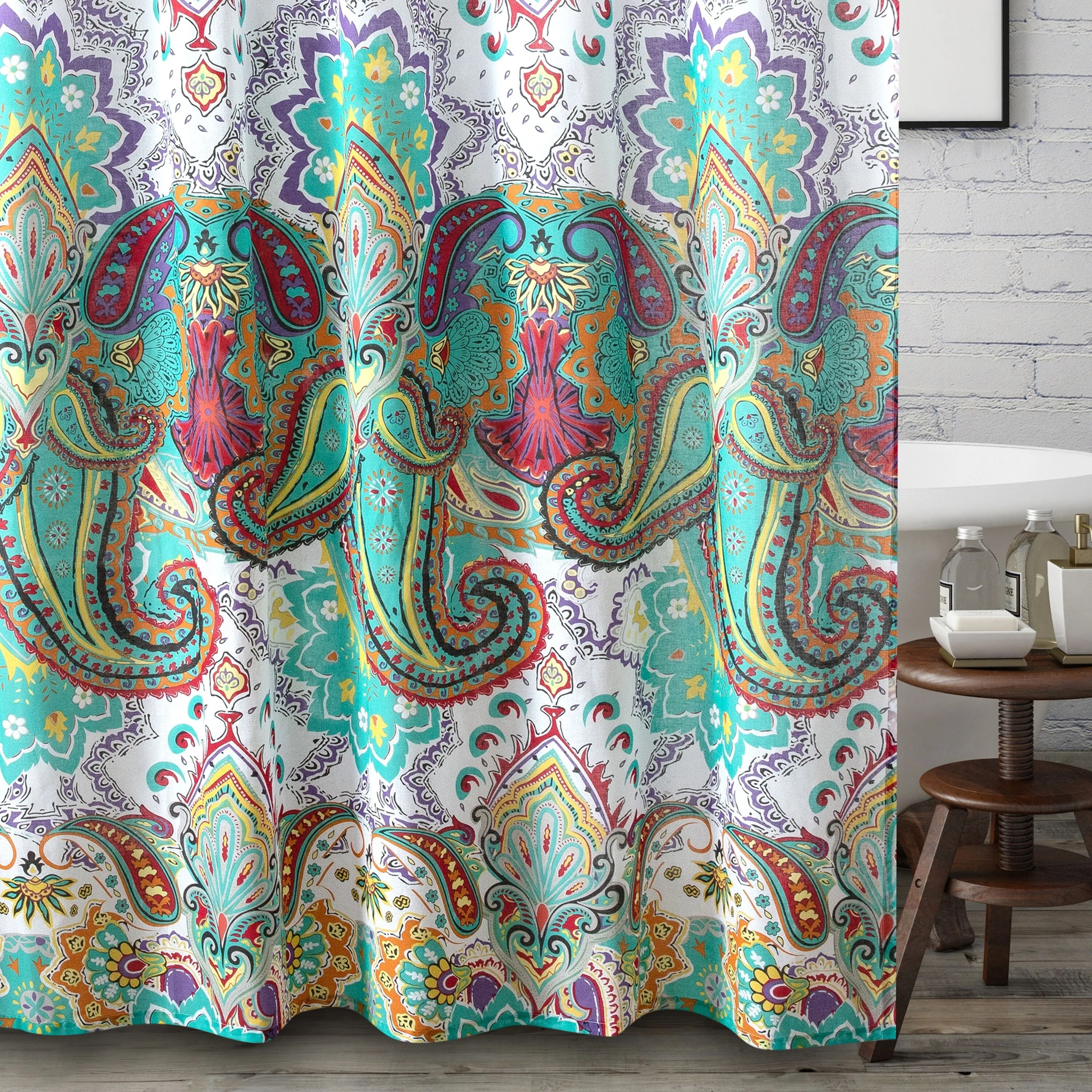Nirvana Teal Shower Curtain - Image 3