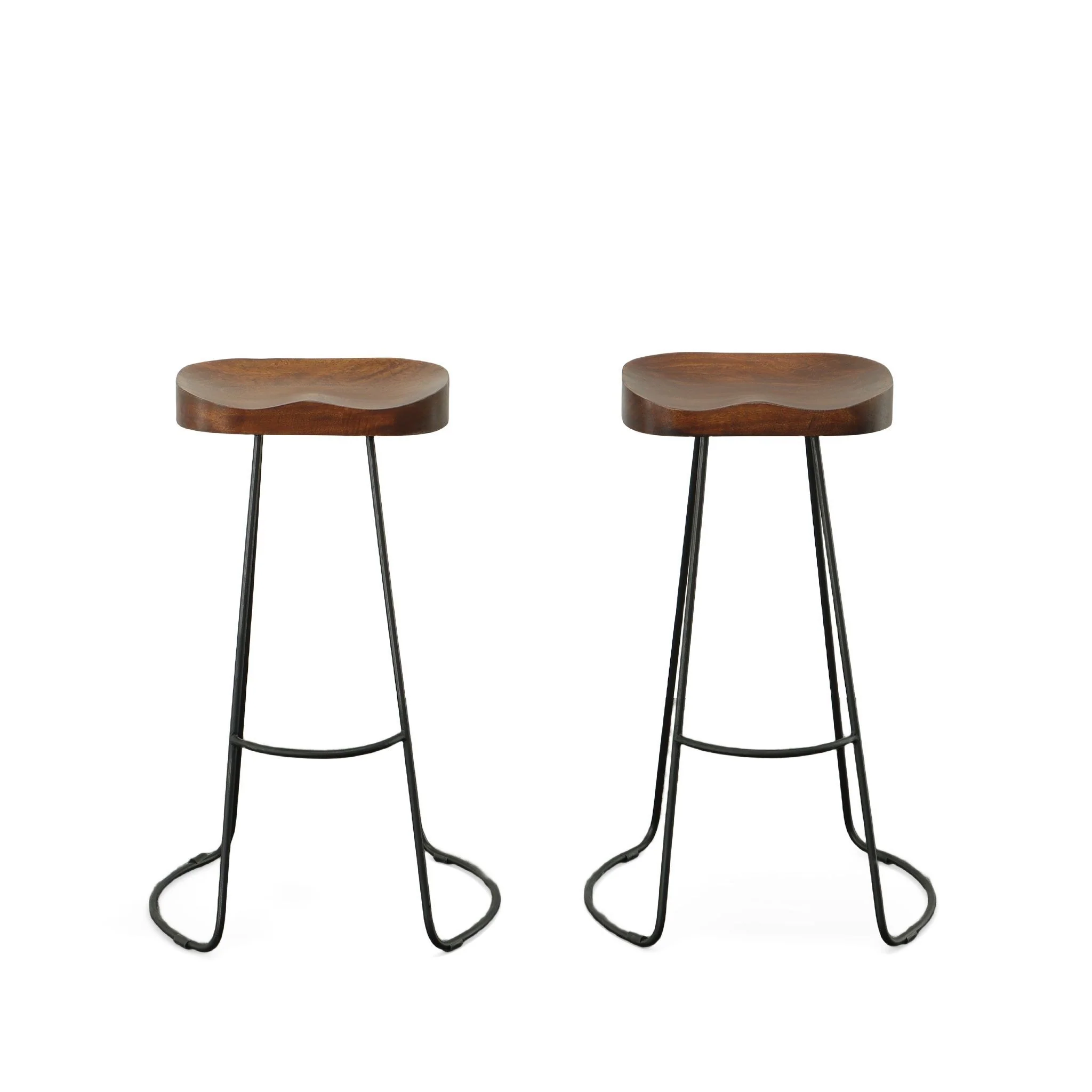 Saga Barstool, Chestnut, Set of 2, 31" - Image 5