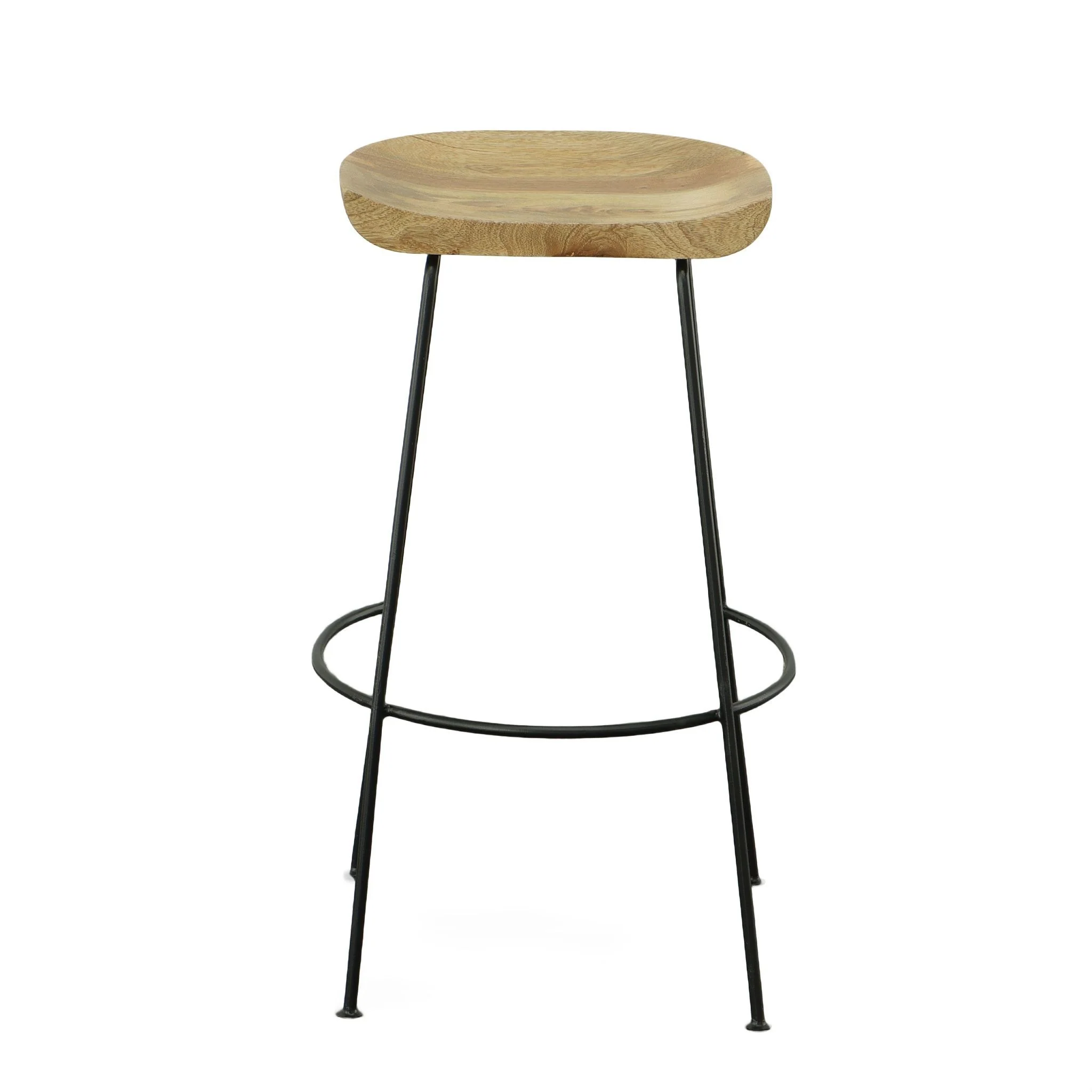 Diya Barstool, Black Base, Set of 2, 30.5" - Image 5