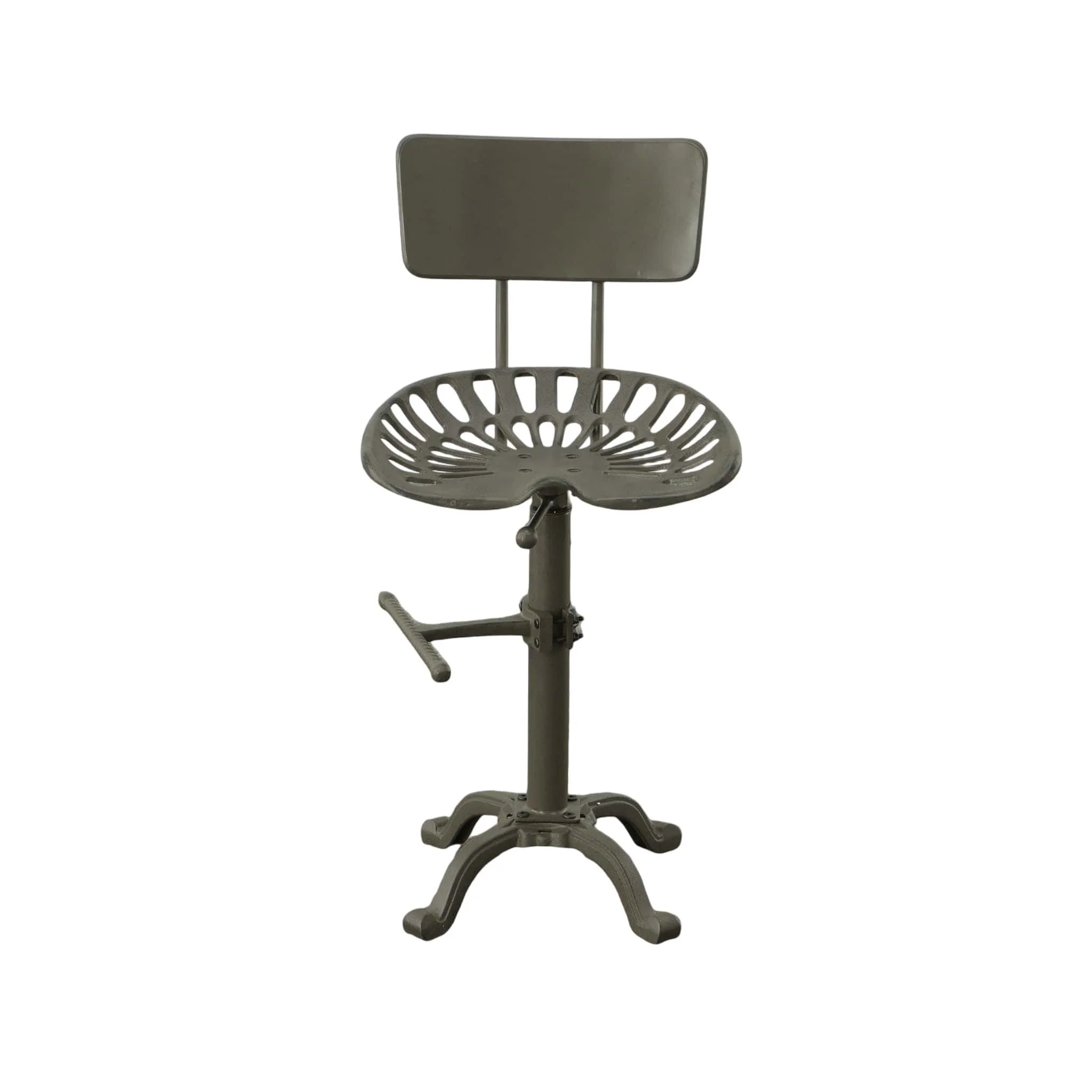 August Tractor Seat Barstool with Back, Industrial - Image 6