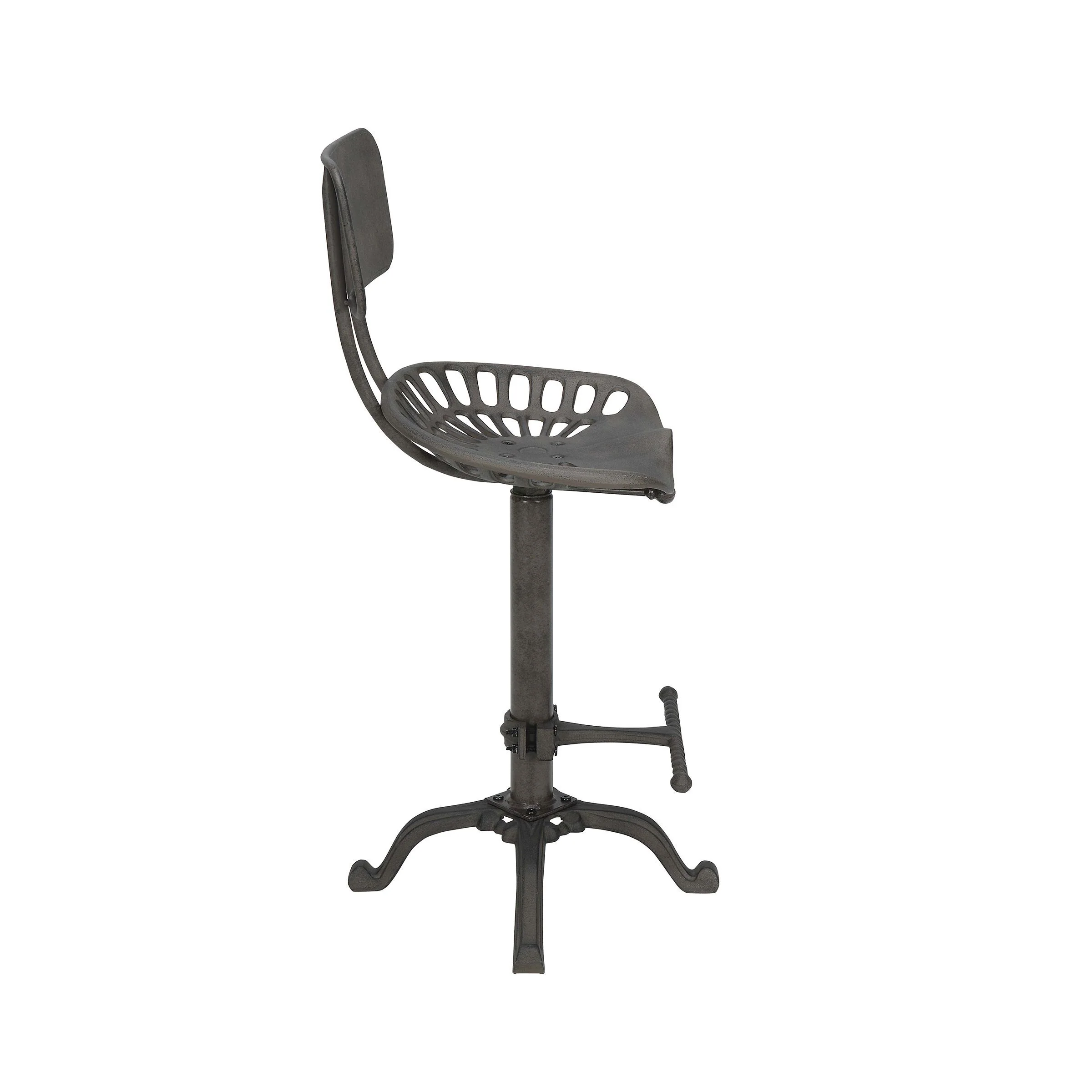 August Tractor Seat Barstool with Back, Industrial - Image 7