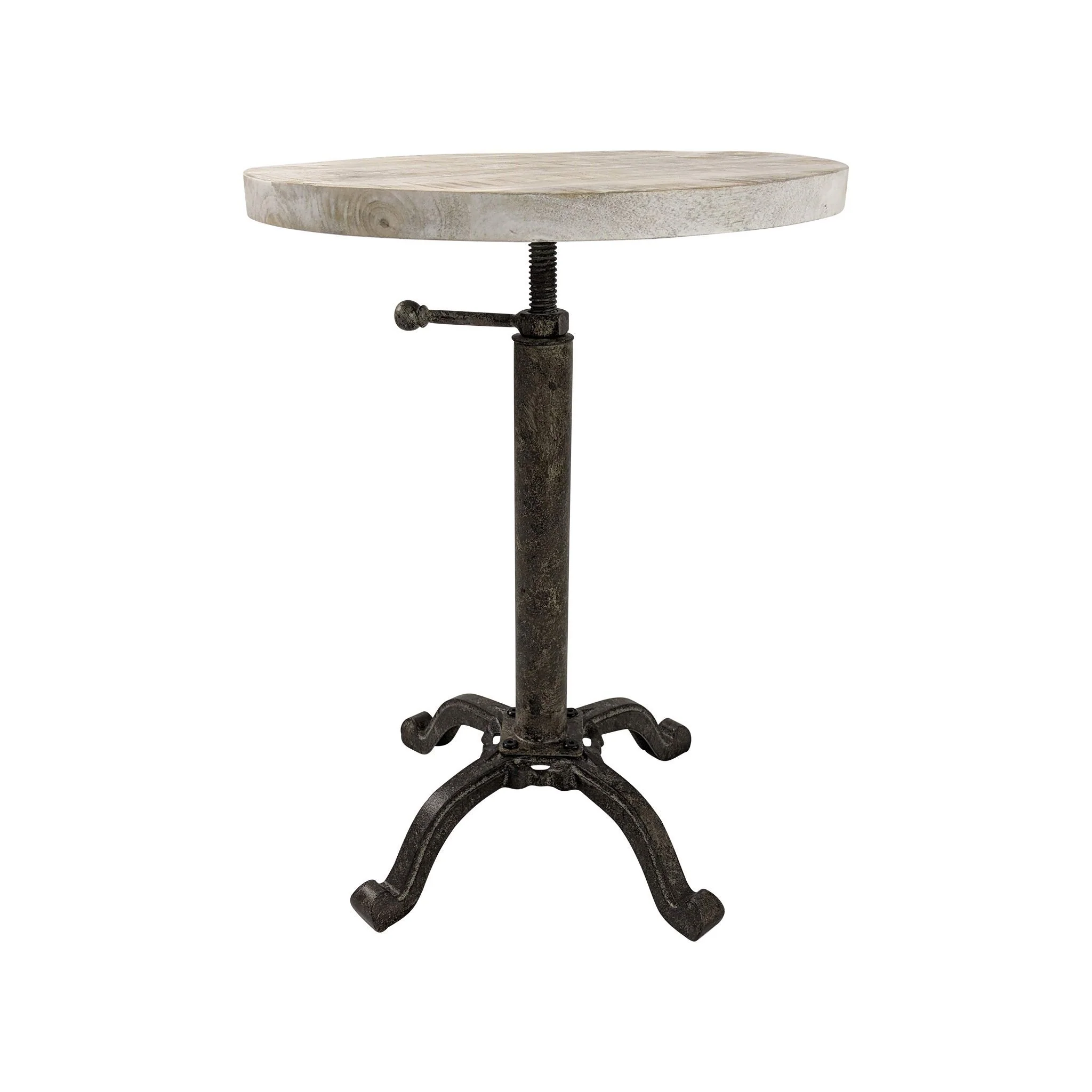 Colton Adjustable Vintage Table, Natural Driftwood Top - Image 2