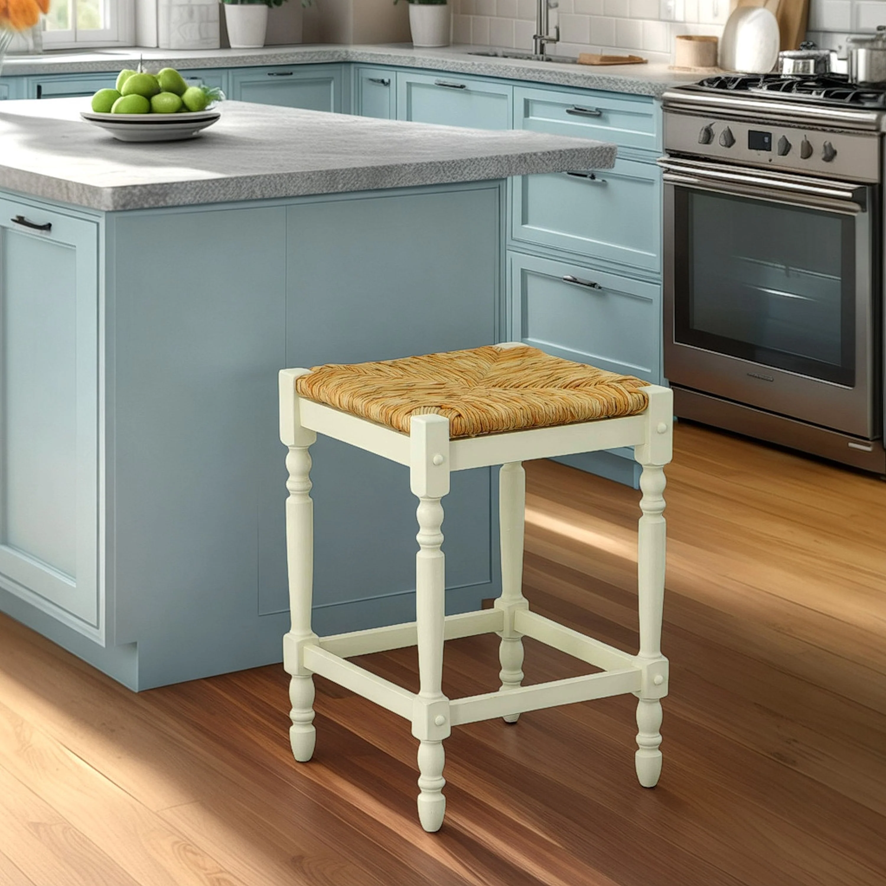 Hawthorne Counter Stool, Antique White, 24"