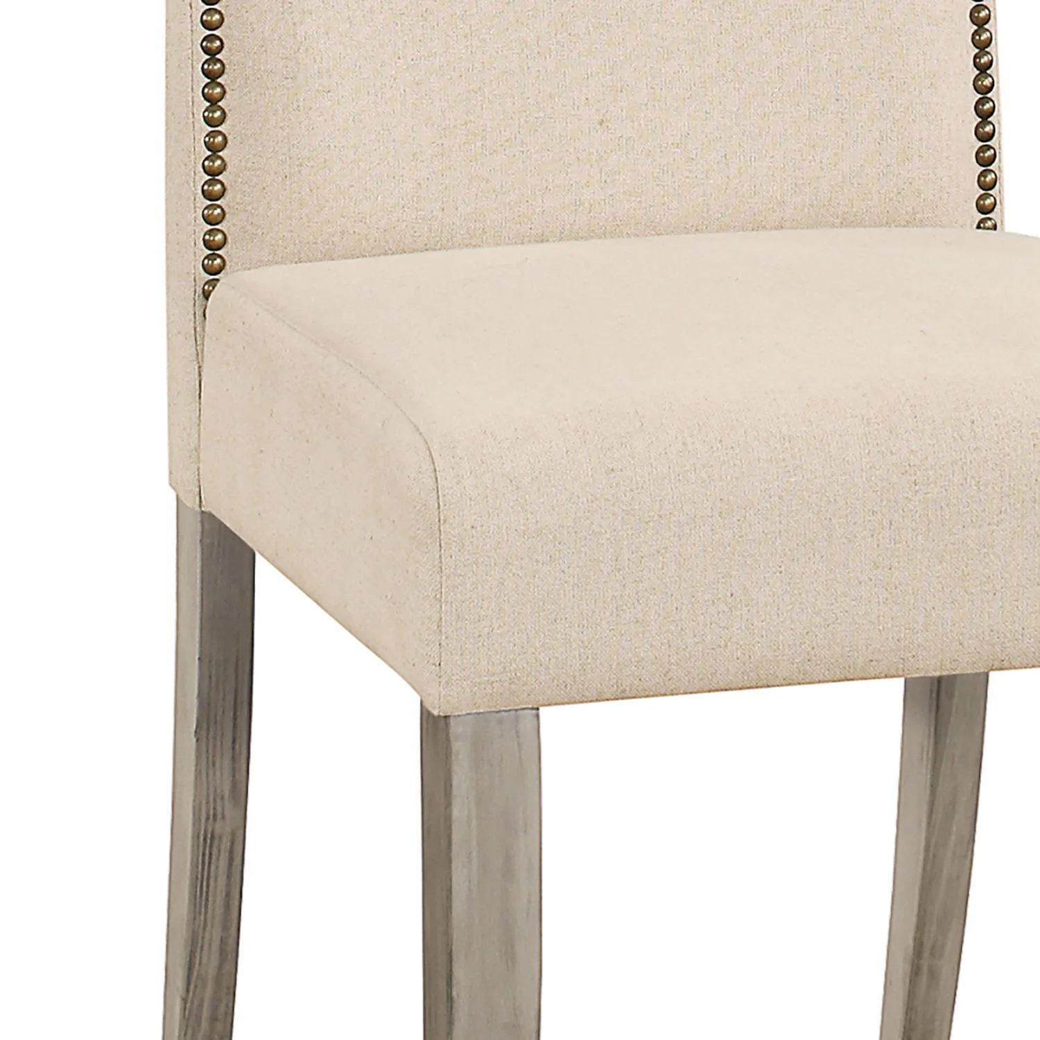 Romero Parson Linen Upholstery Chair, Weathered Gray - Image 2