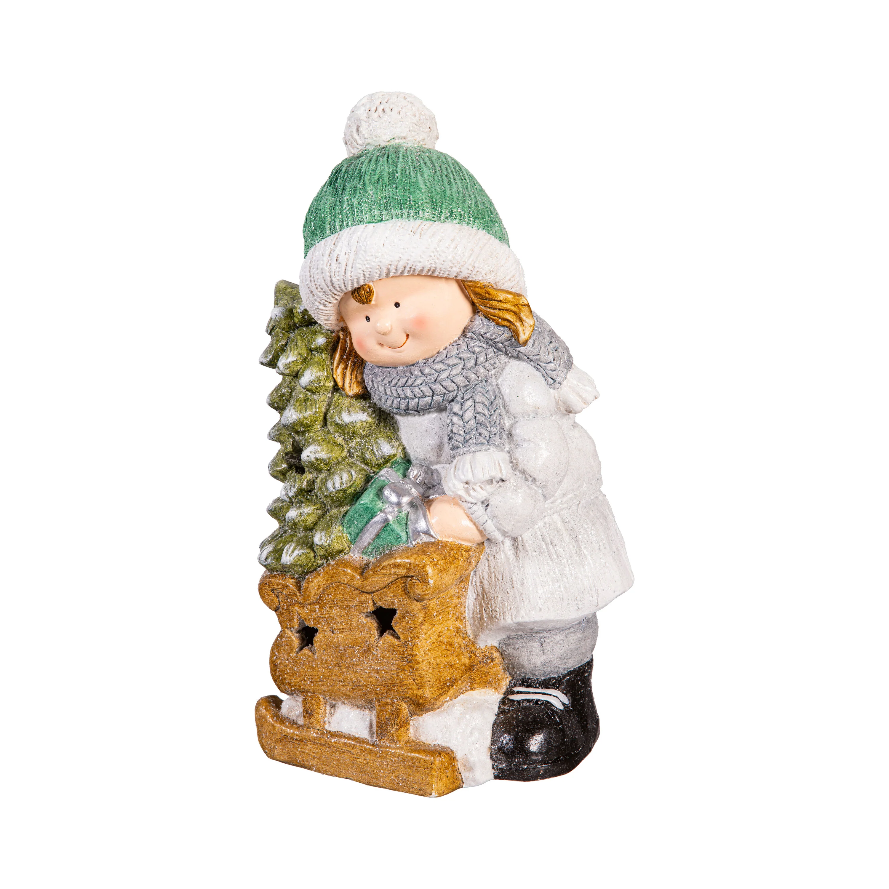 LED Holiday Children Garden Statues, Set of 2 - Image 11