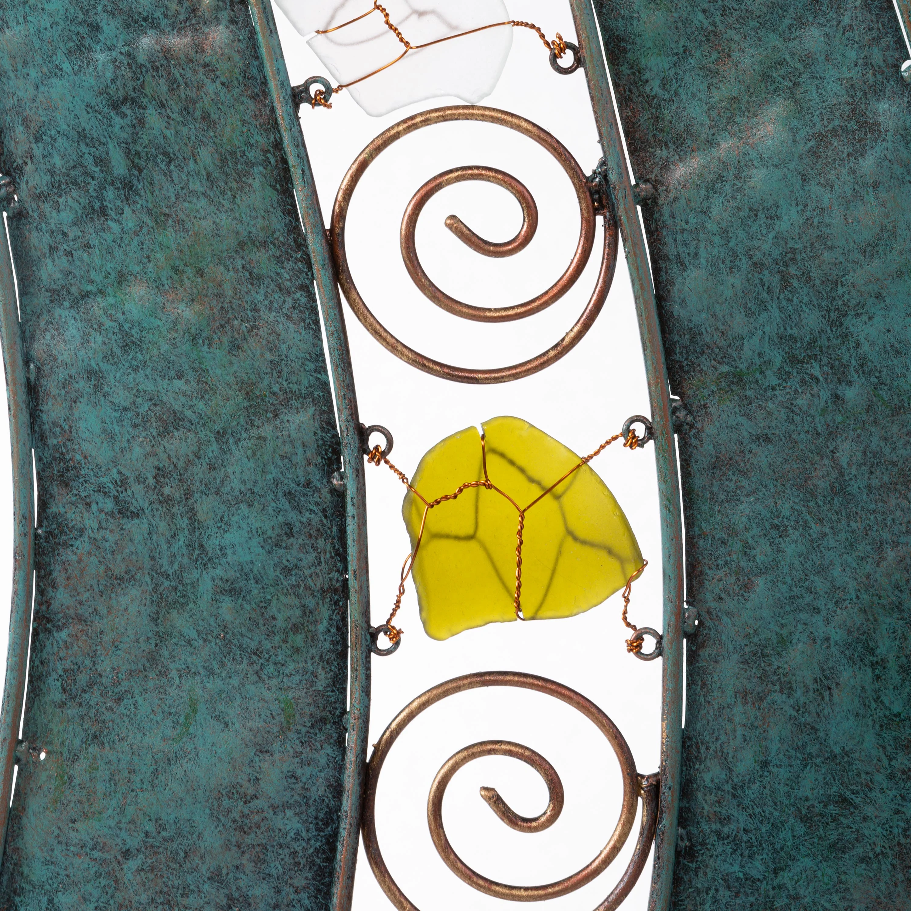 Metal & Glass Wavy Garden Stake - Image 3